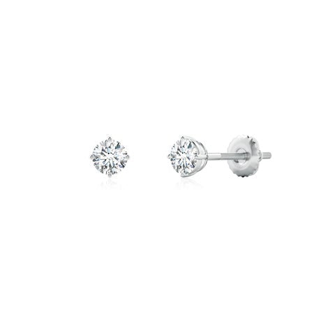0.33 CTW 14K Lab-Grown Basket-Set Solitaire Diamond Stud Earrings