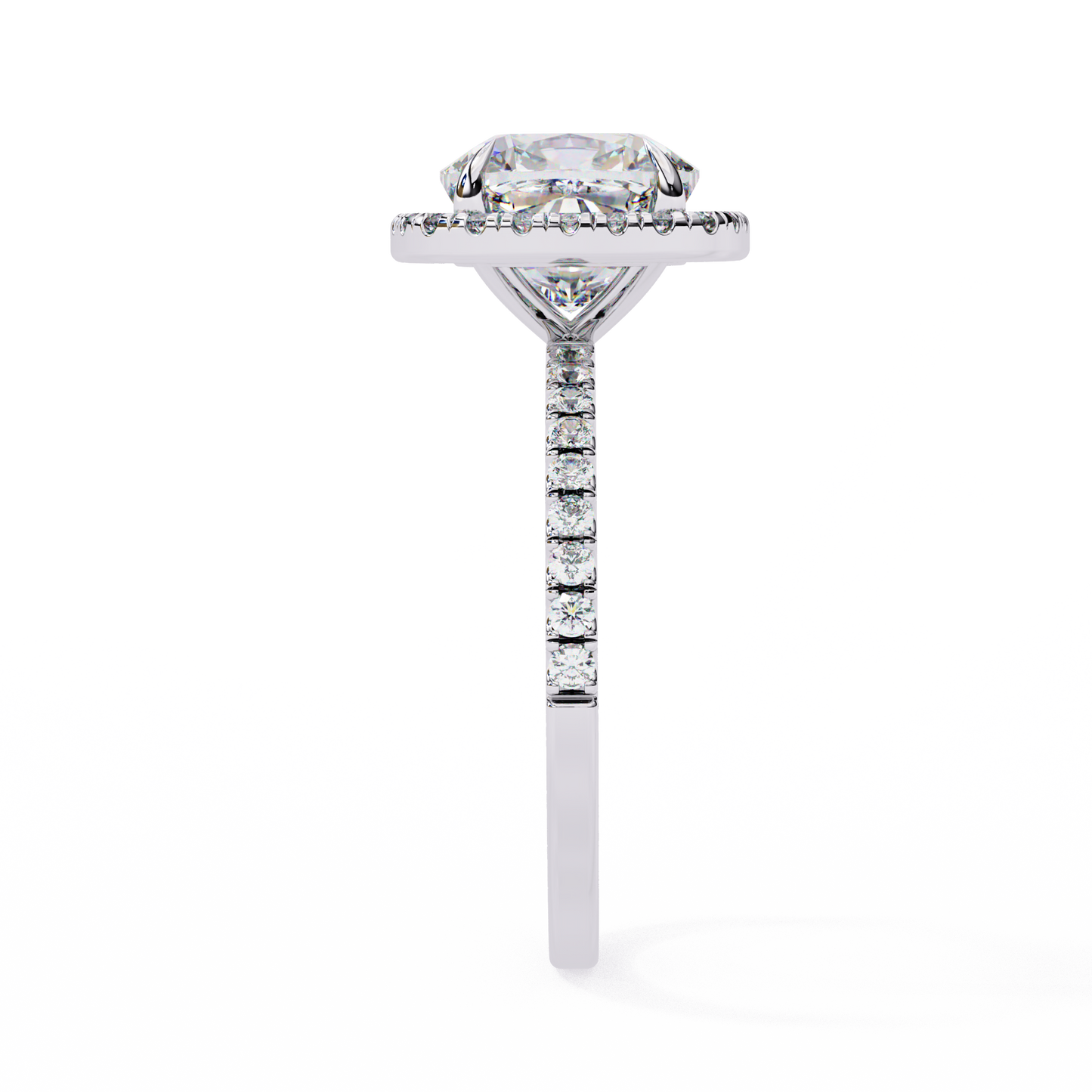 Regalia – Cushion-Cut Lab Diamond Double Halo Ring in 14K Gold