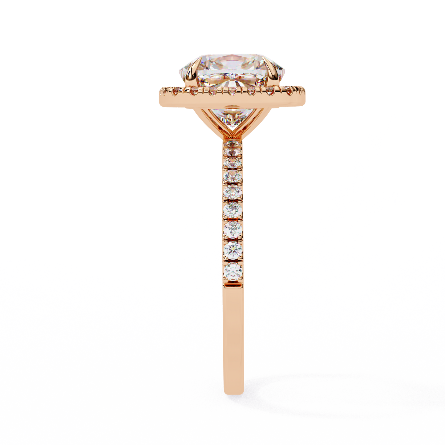 Regalia – Cushion-Cut Lab Diamond Double Halo Ring in 14K Gold