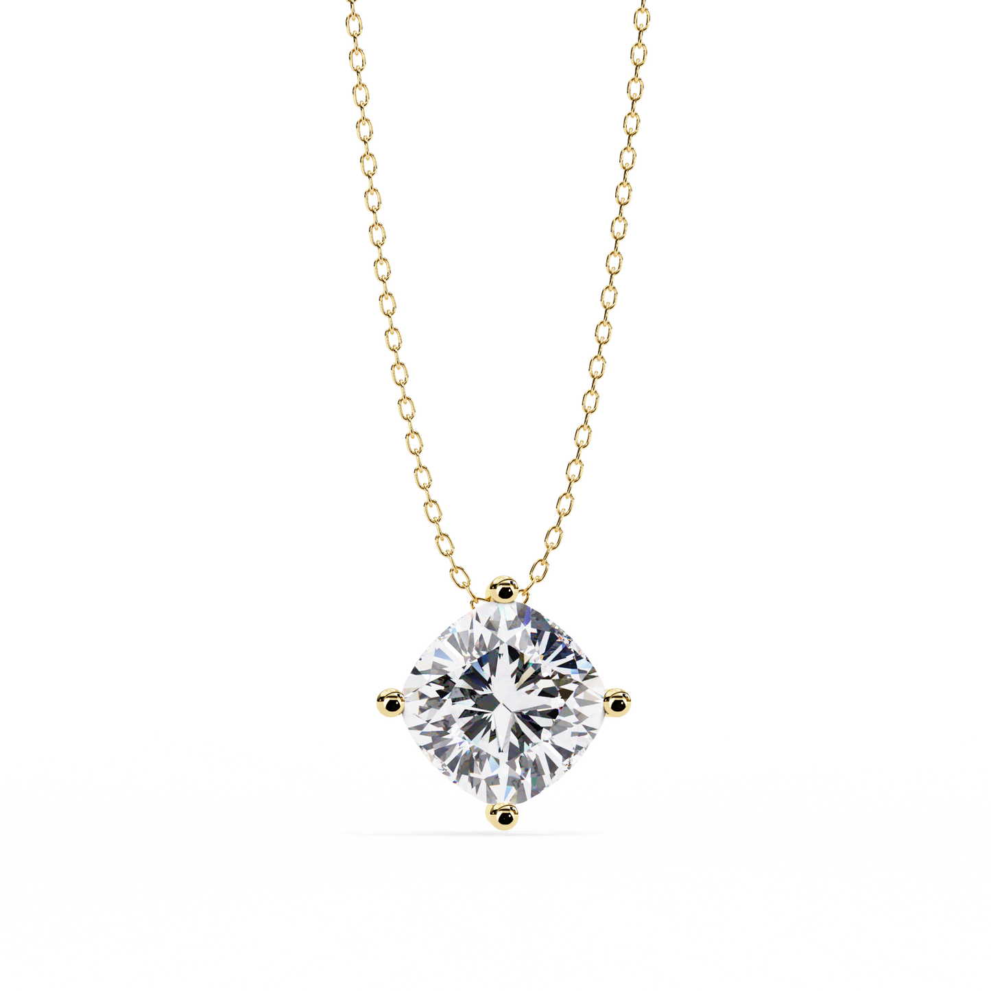 Frost Cushion – Lab Diamond Solitaire Pendant