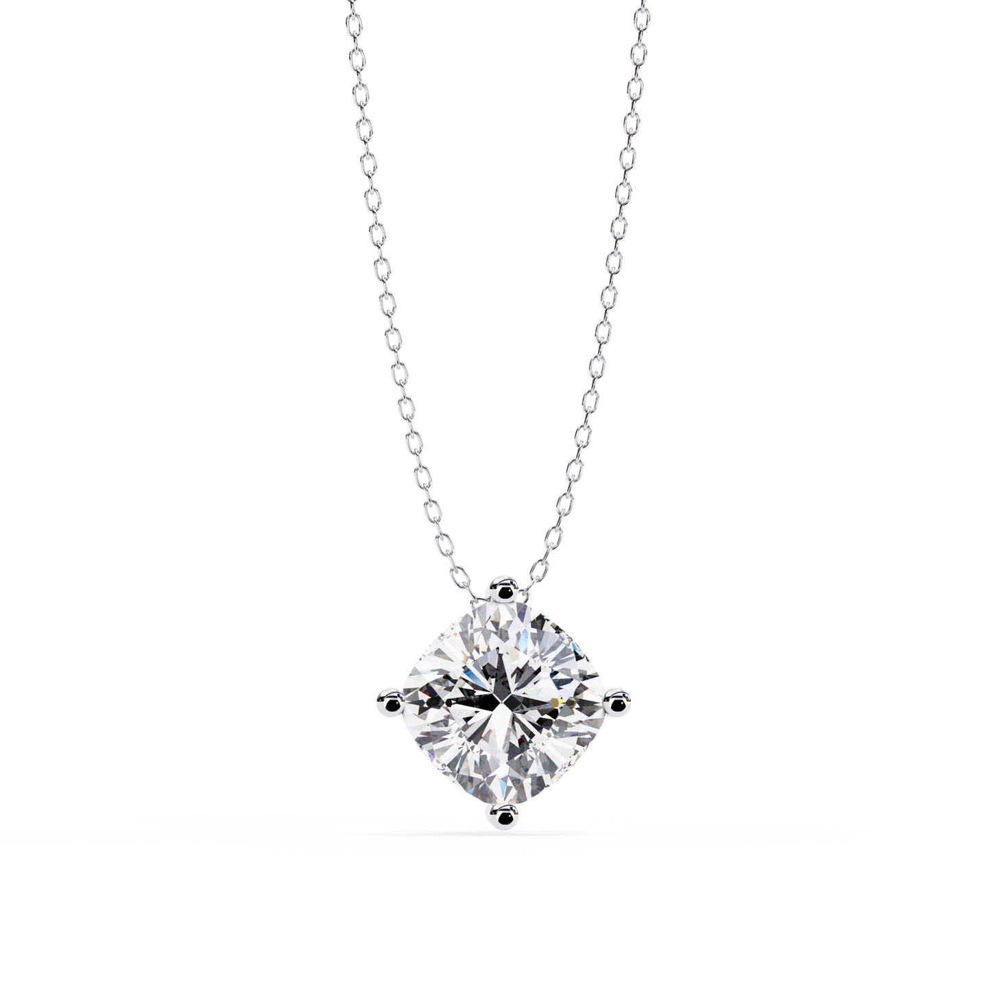 Frost Cushion – Lab Diamond Solitaire Pendant