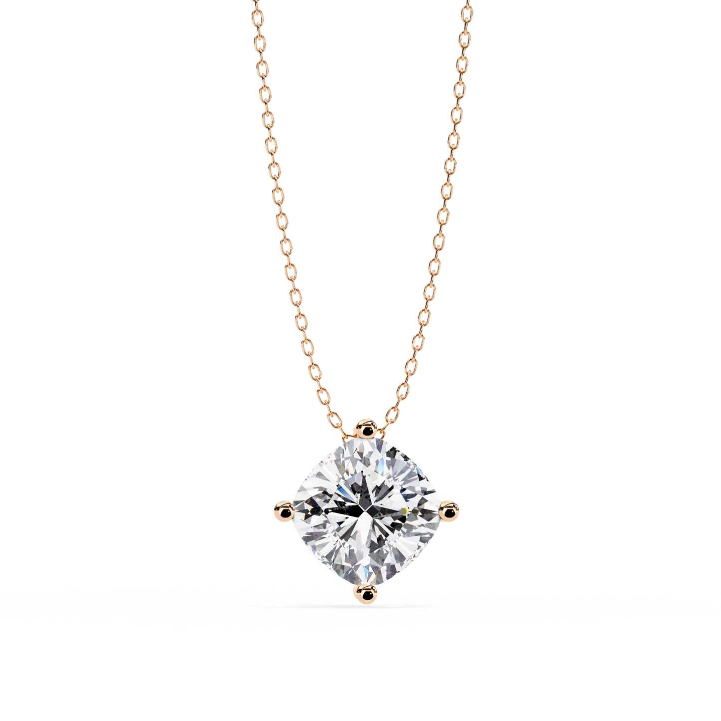 Frost Cushion – Lab Diamond Solitaire Pendant