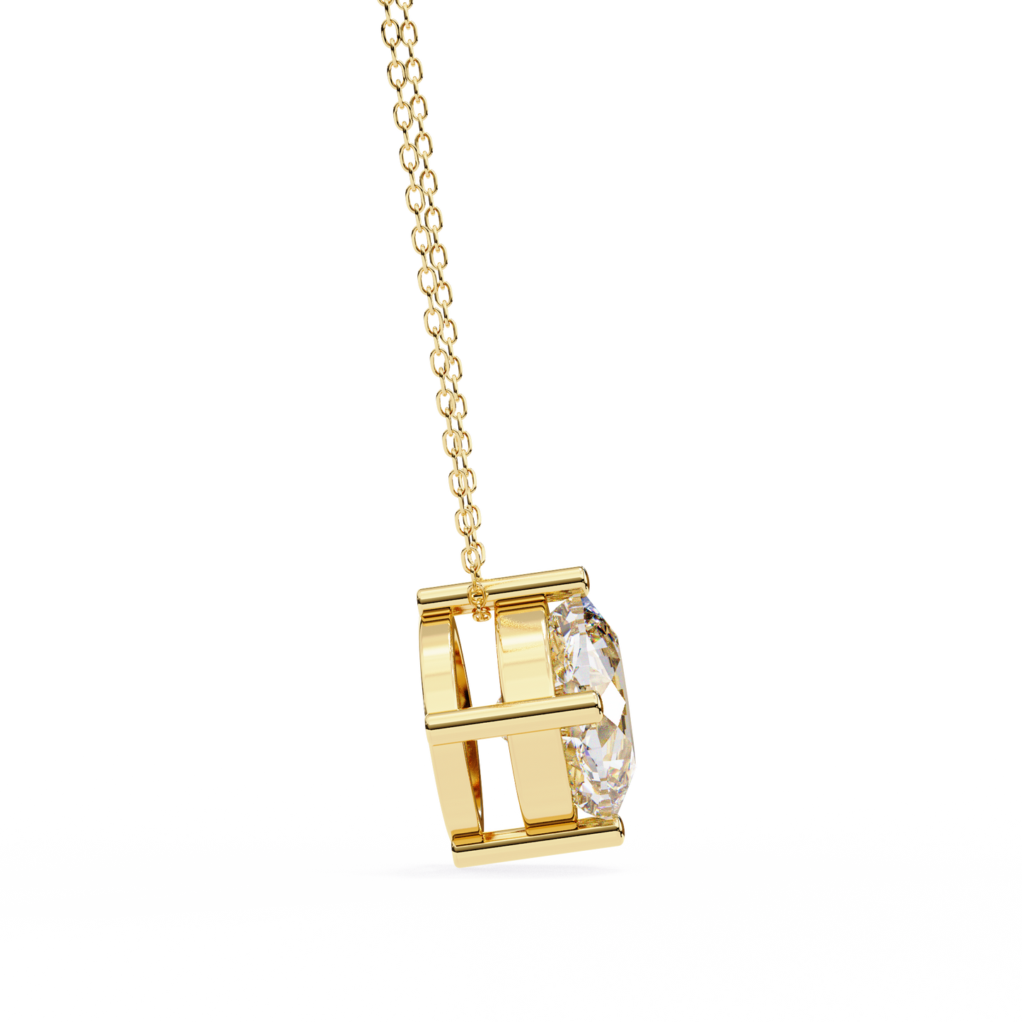 Frost Cushion – Lab Diamond Solitaire Pendant