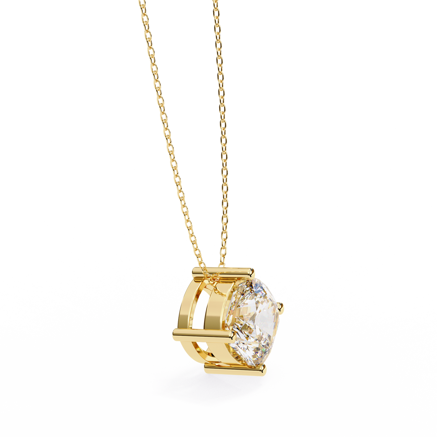Frost Cushion – Lab Diamond Solitaire Pendant