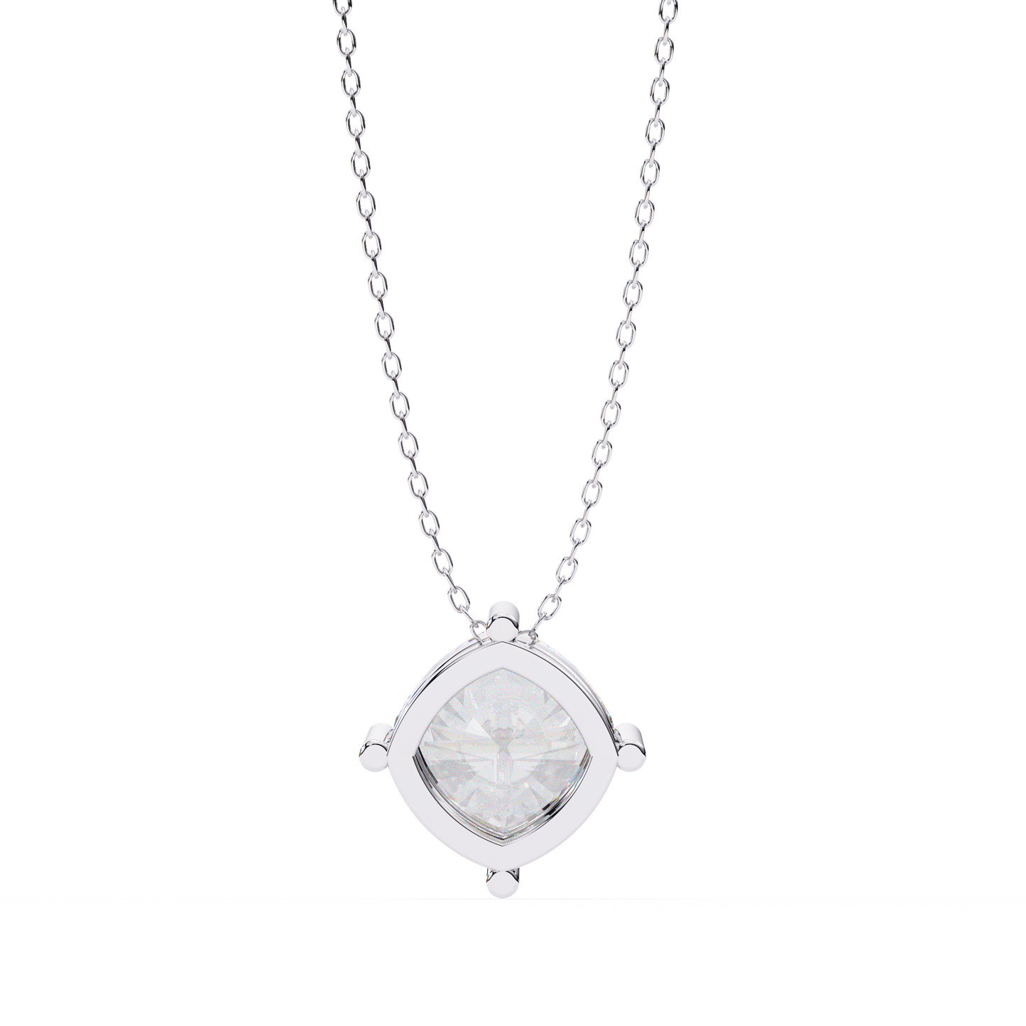Frost Cushion – Lab Diamond Solitaire Pendant