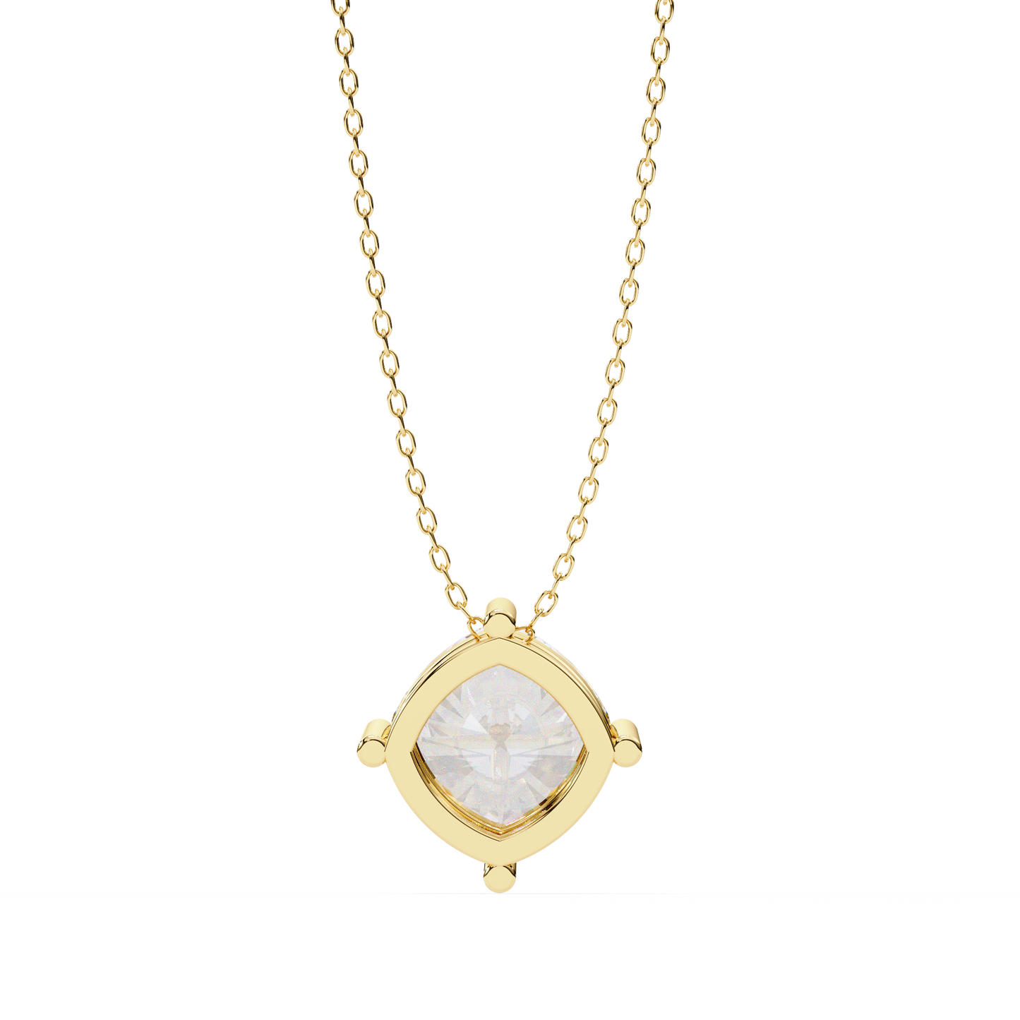 Frost Cushion – Lab Diamond Solitaire Pendant