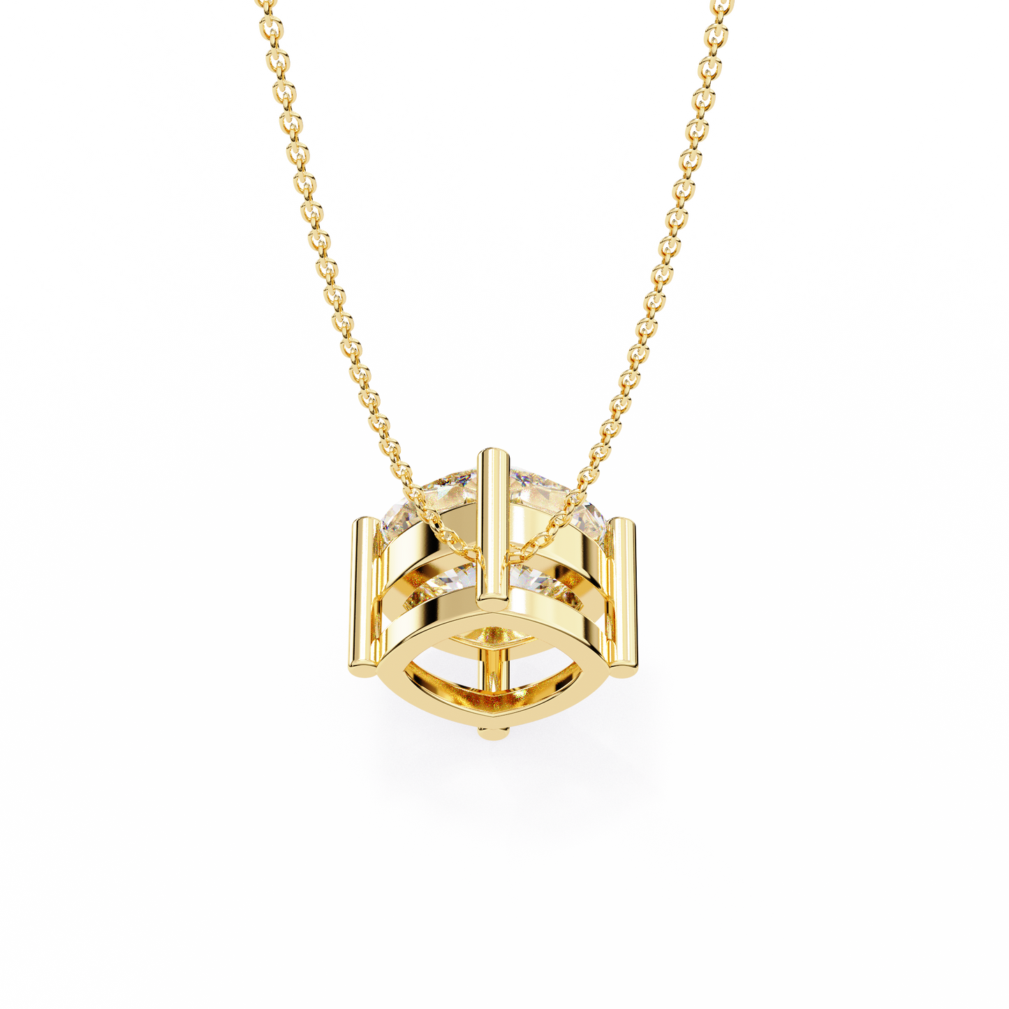 Frost Cushion – Lab Diamond Solitaire Pendant