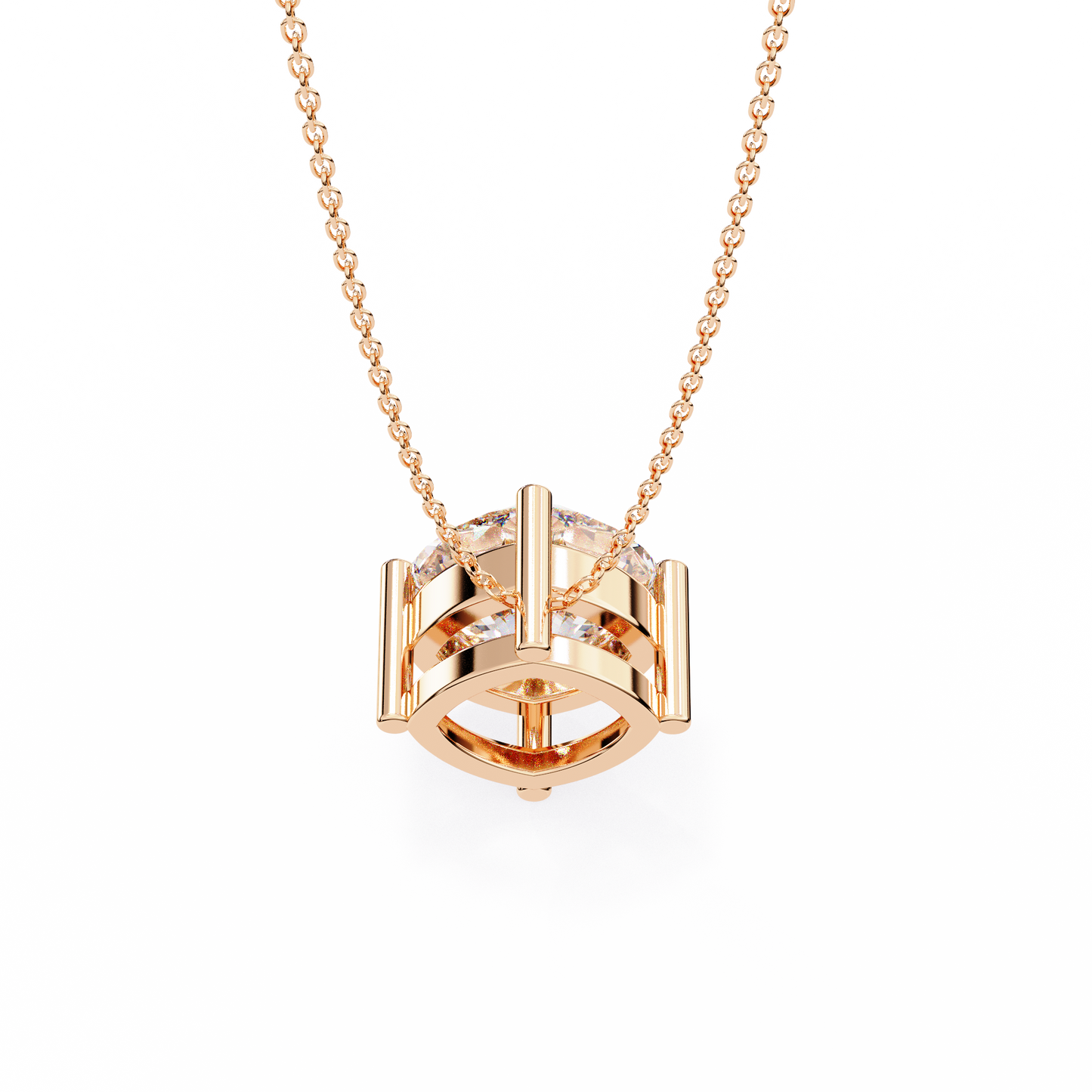 Frost Cushion – Lab Diamond Solitaire Pendant