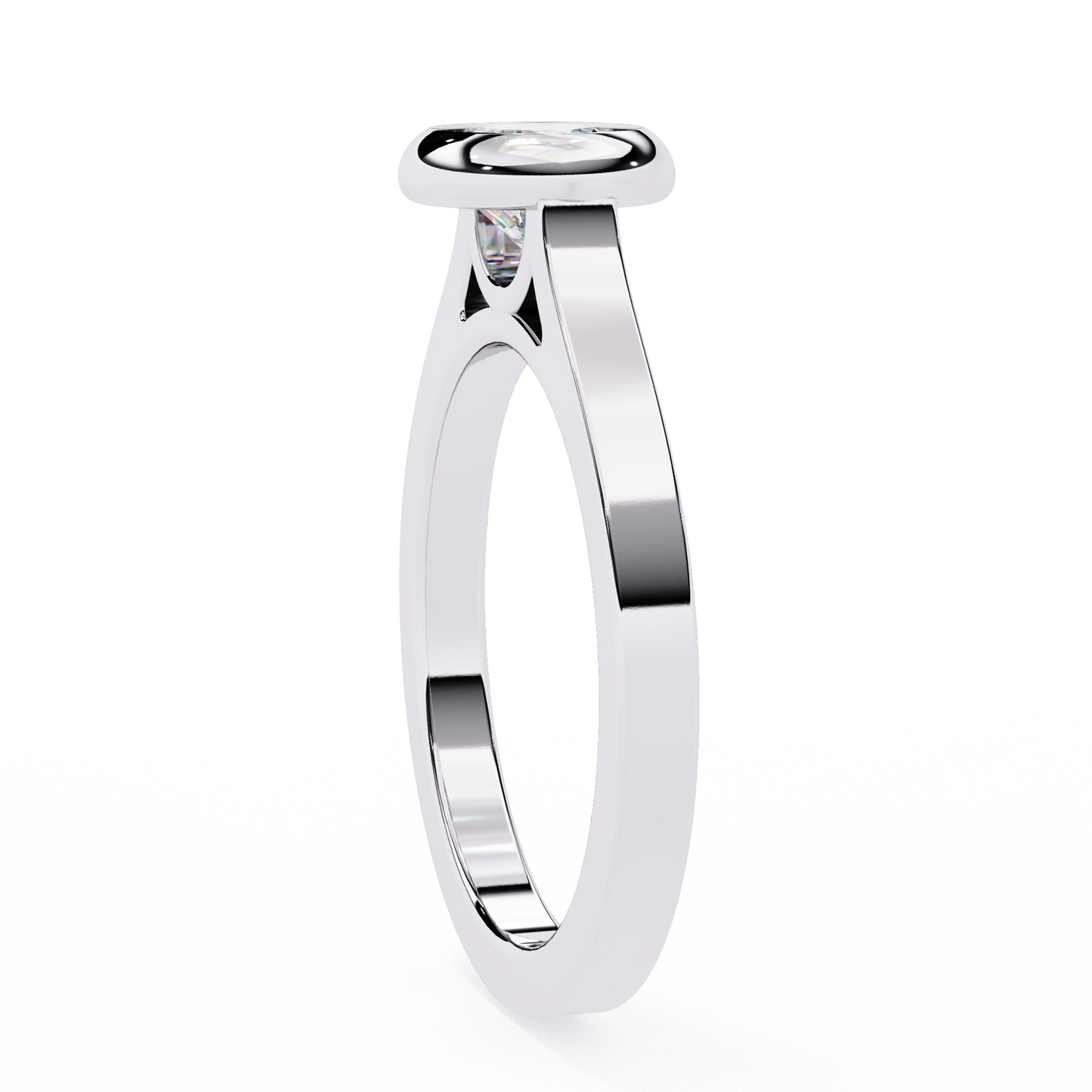 Round Nova – Lab Diamond Bazel Solitaire Ring in 14K Gold