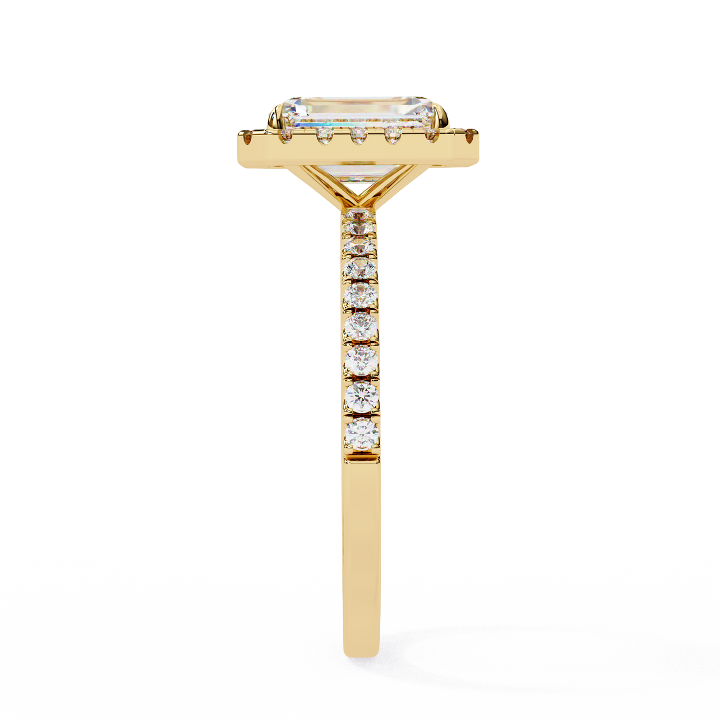Radiance Arc – Radiant Lab Diamond Fan-Set Ring in 14K Gold