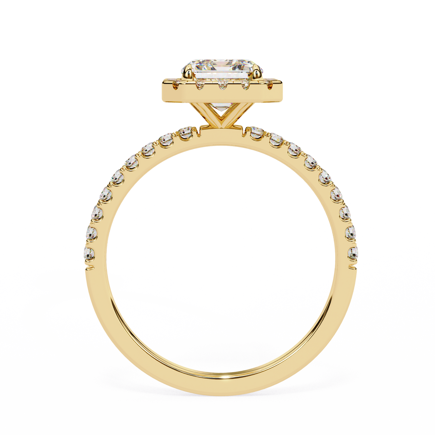 Radiance Arc – Radiant Lab Diamond Fan-Set Ring in 14K Gold