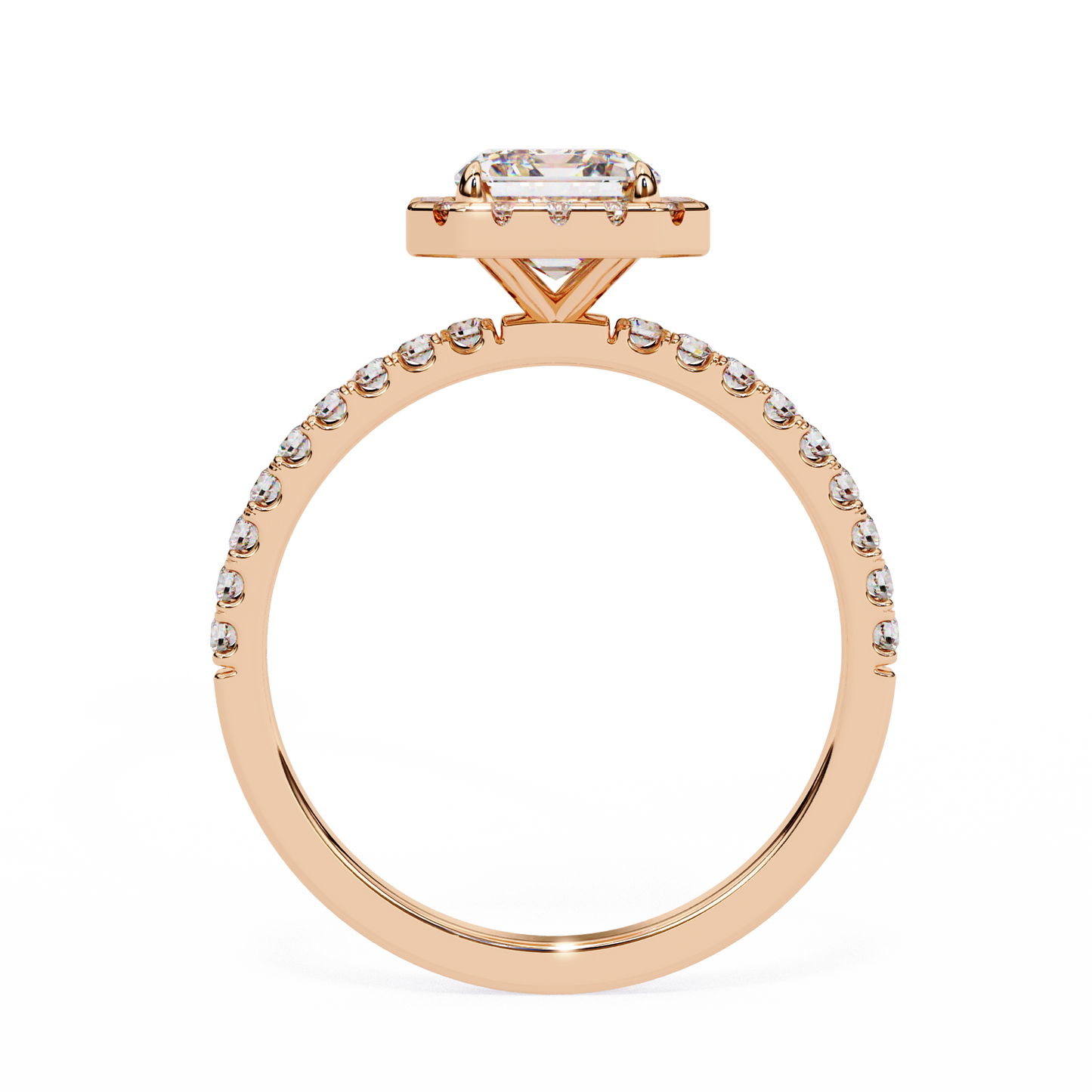 Radiance Arc – Radiant Lab Diamond Fan-Set Ring in 14K Gold