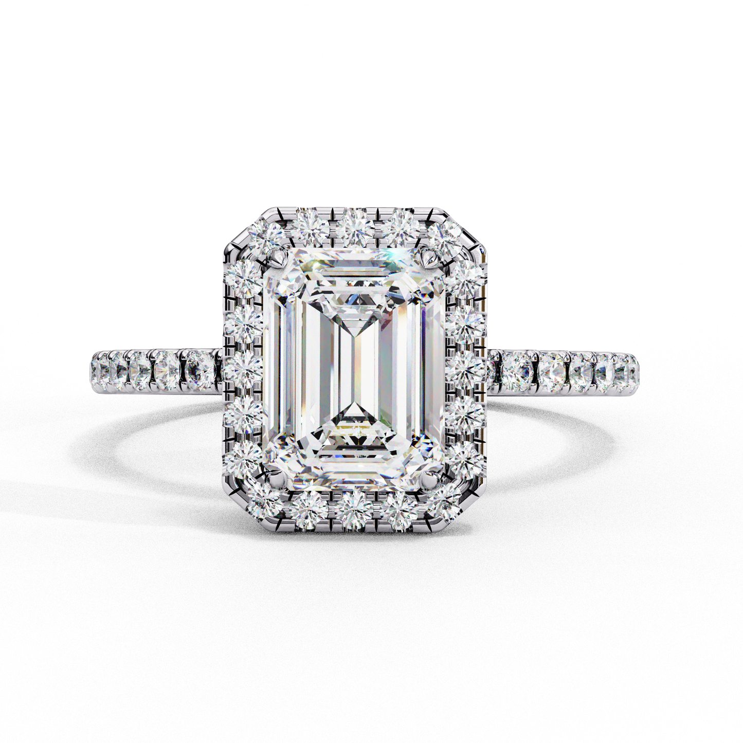 Imperial Emerald – Emerald Cut Lab Diamond Statement Ring in 14K Gold