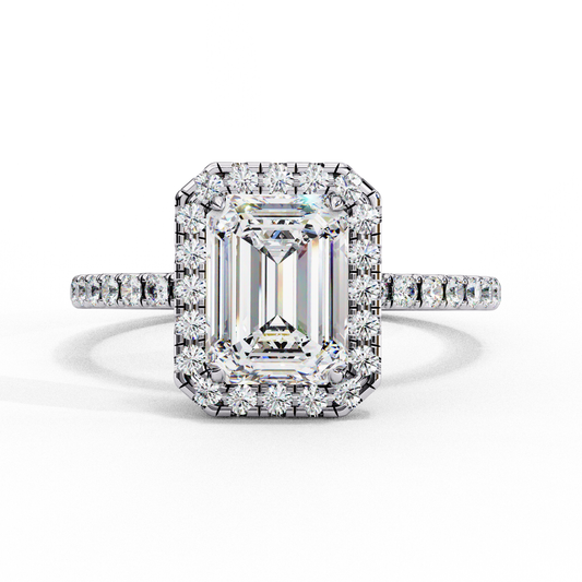 Imperial Emerald – Emerald Cut Diamond Statement Ring in 14K Gold