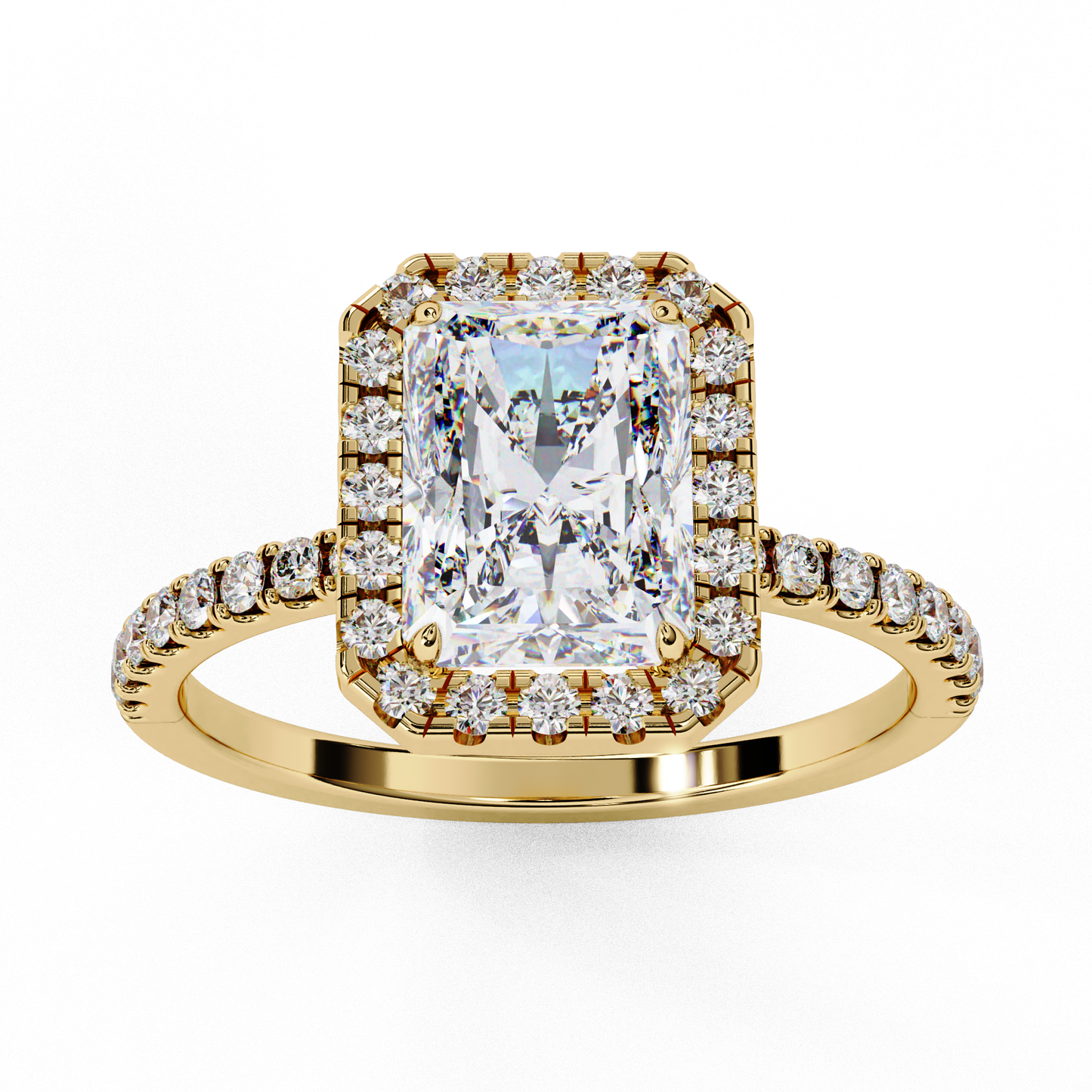 Radiance Arc – Radiant Lab Diamond Fan-Set Ring in 14K Gold