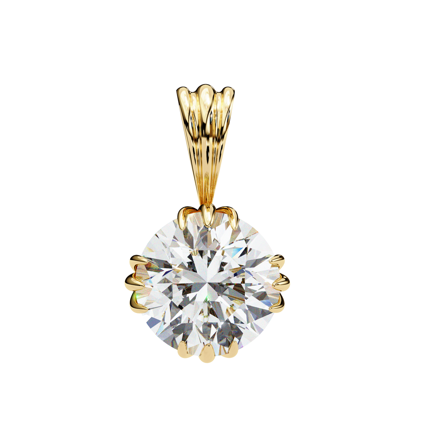 True Orbit – Round Lab Diamond Bezel Pendant