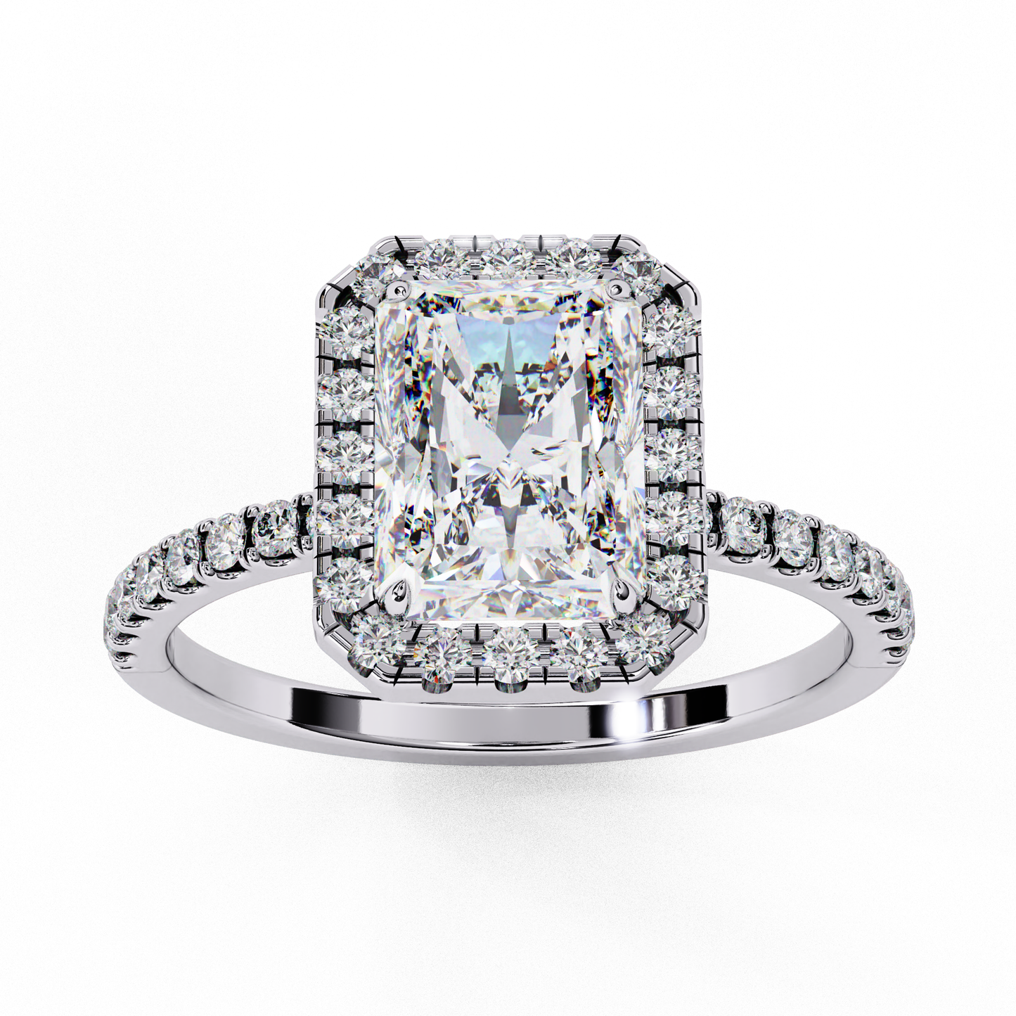 Radiance Arc – Radiant Lab Diamond Fan-Set Ring in 14K Gold