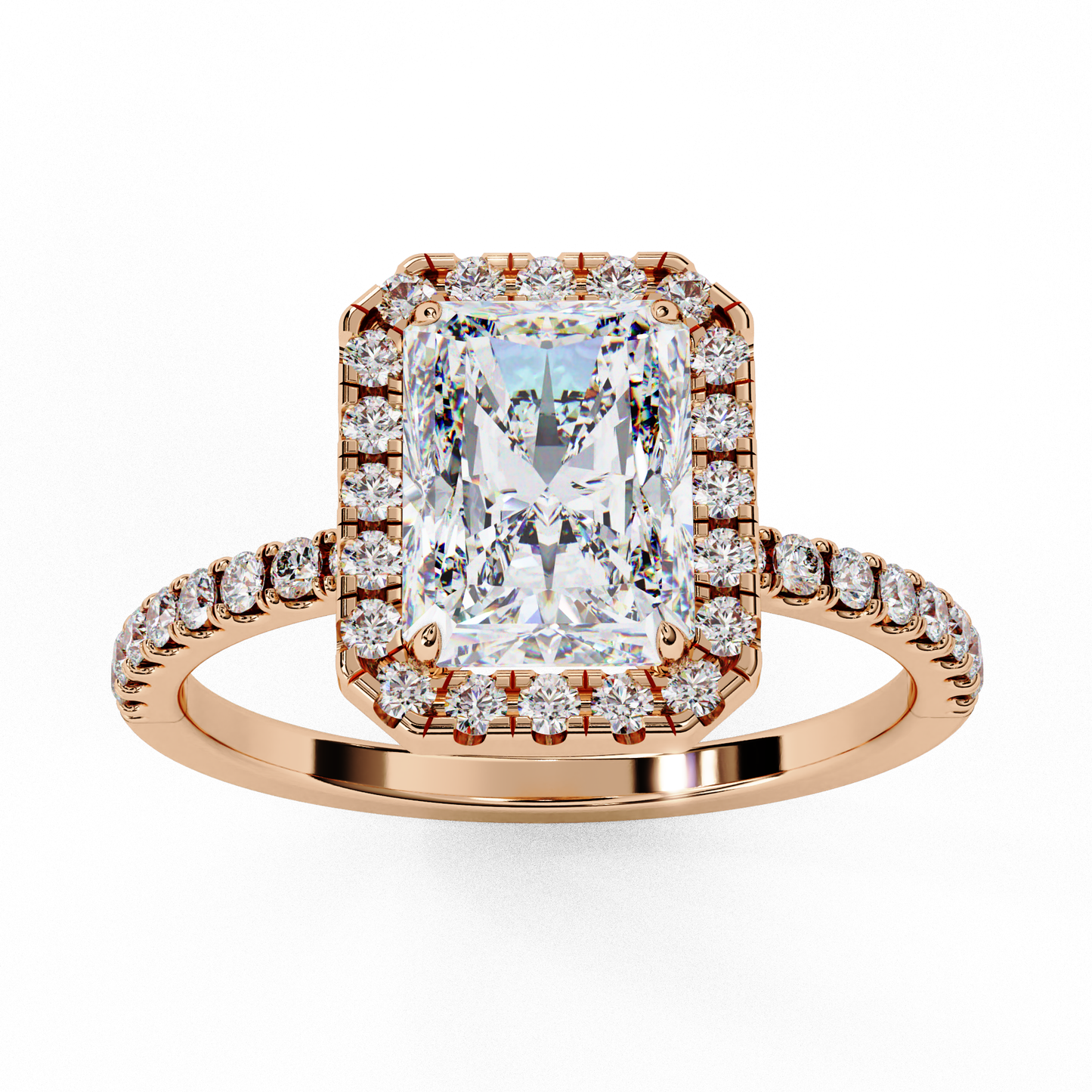 Radiance Arc – Radiant Lab Diamond Fan-Set Ring in 14K Gold