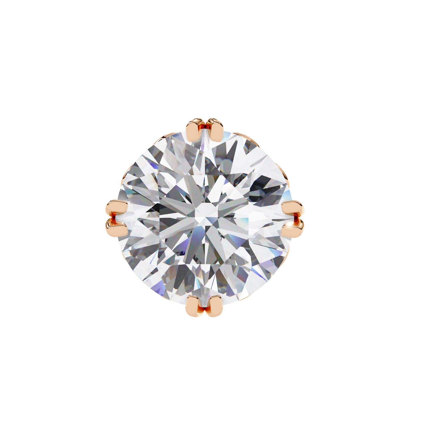 Aurora Frost – Round Lab Diamond Halo Stud Earrings