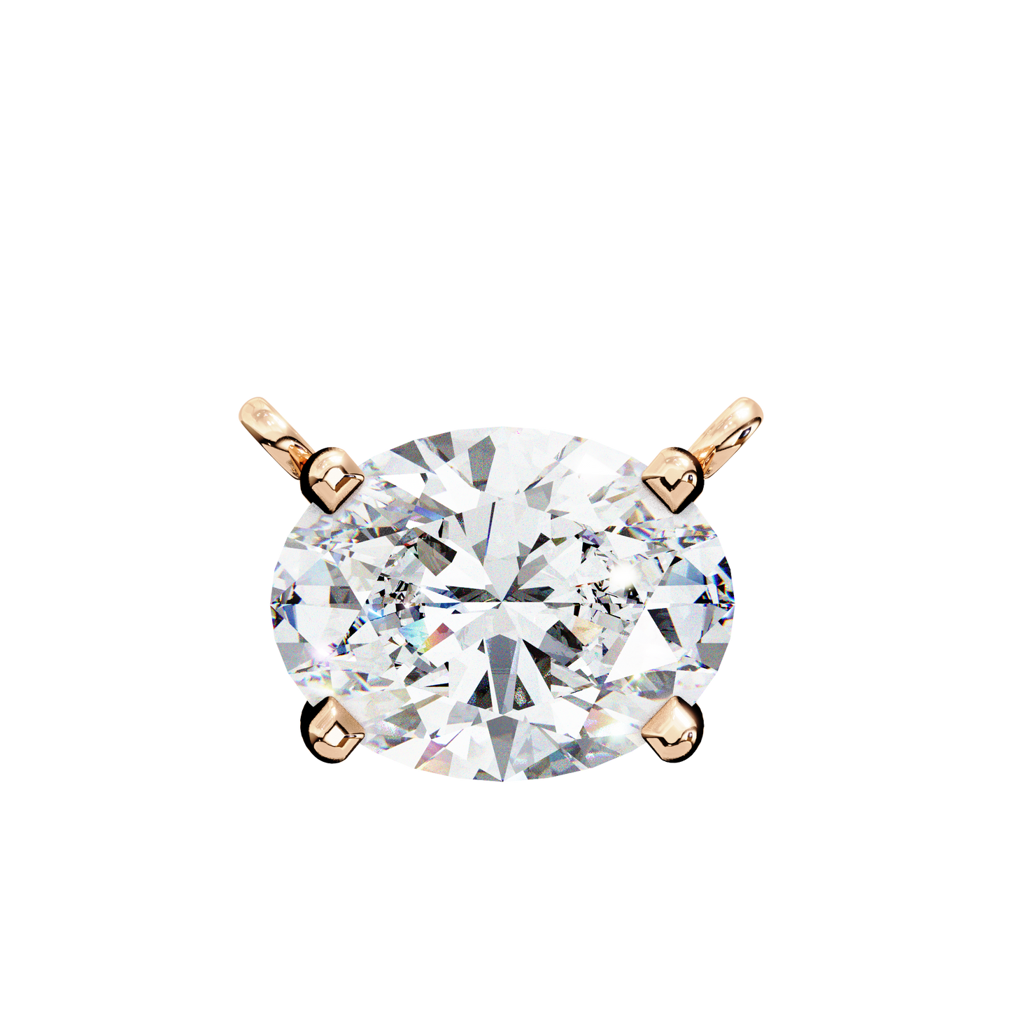 Oval Grace – Oval Cut Lab Diamond Solo Necklace