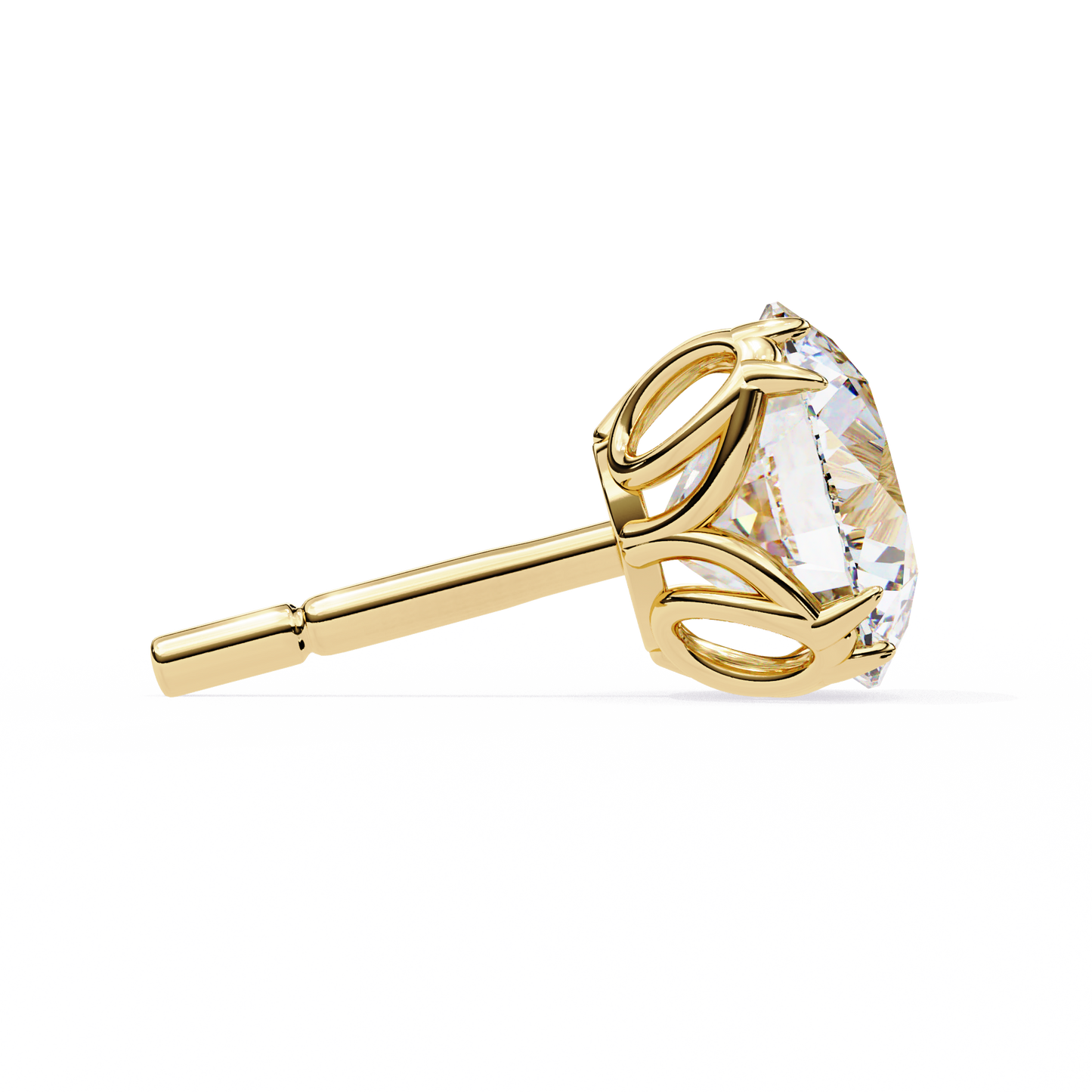 Solstice Glint – Round Lab Diamond Classic Halo Studs