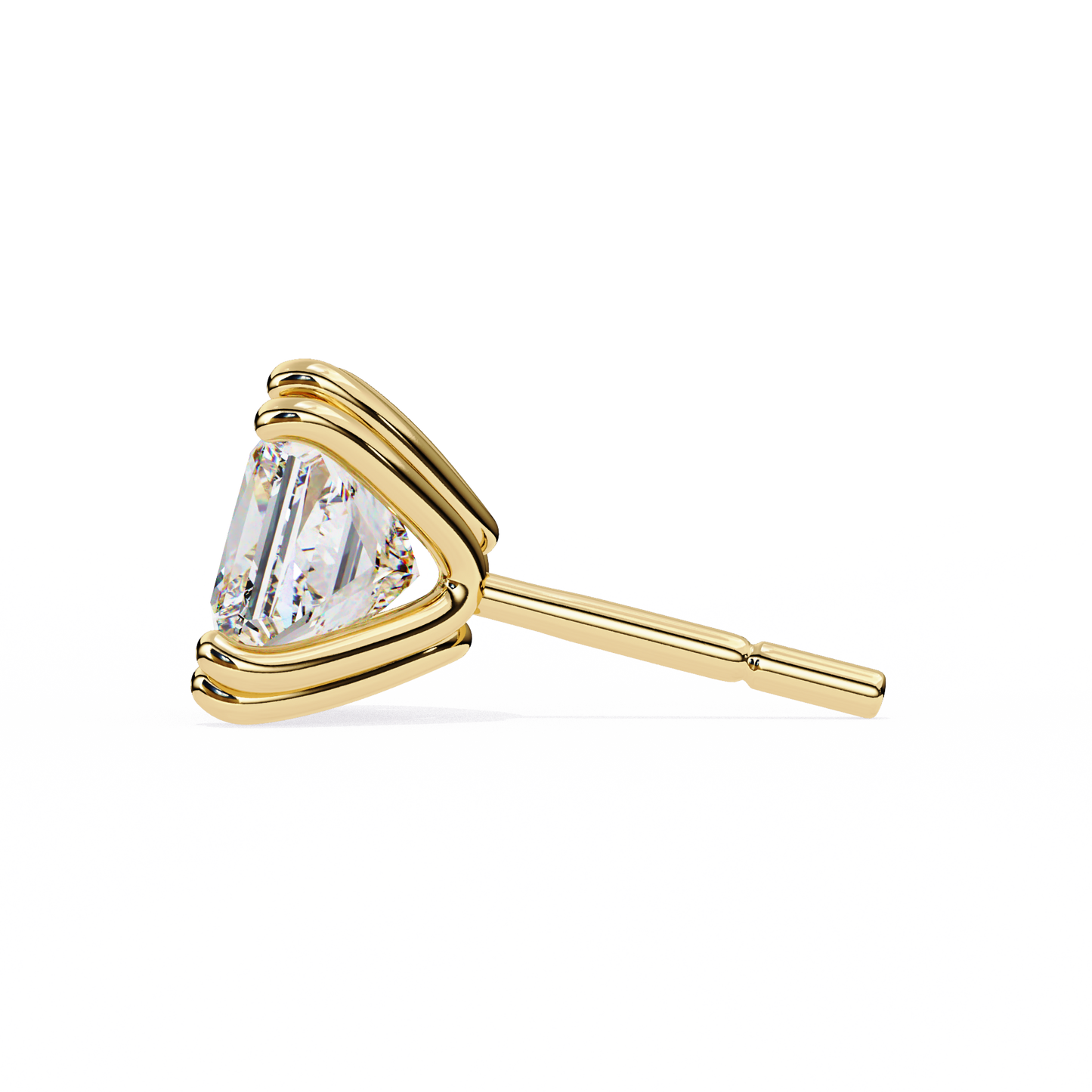 Crownlight – Princess Cut Lab Diamond Studs with Framed Halo