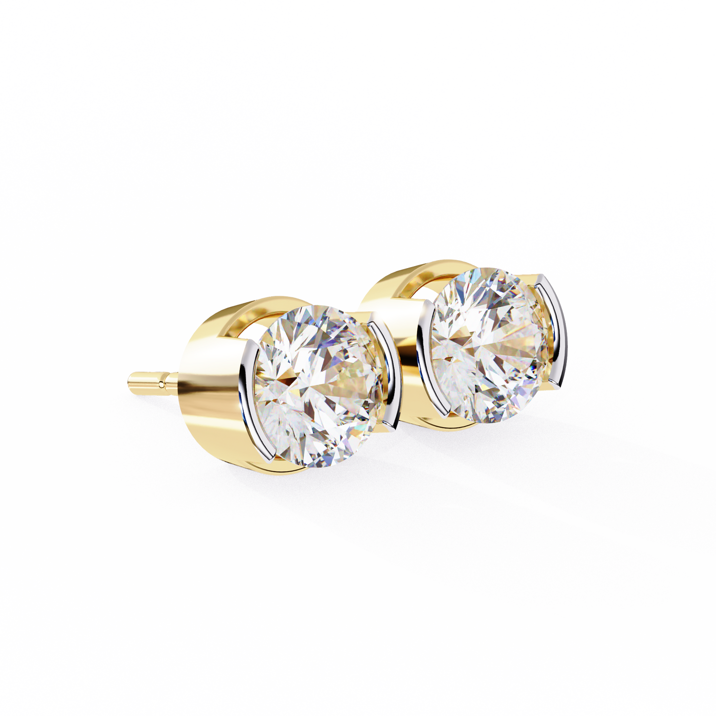 Lustre Bloom – Round Diamond Layered Halo Studs