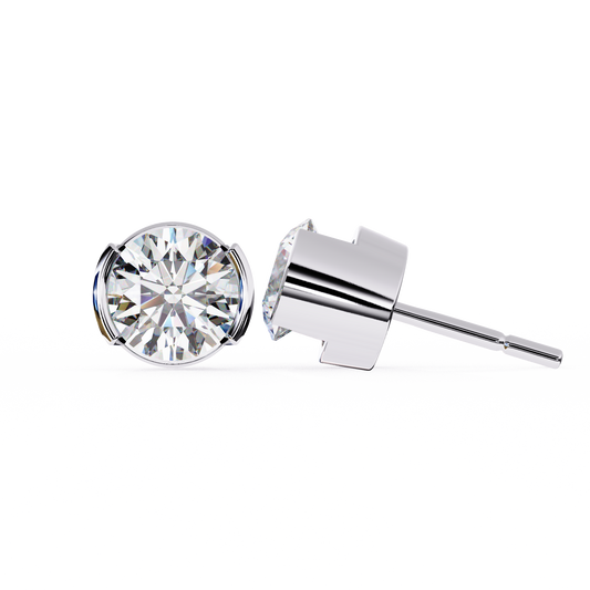 Lustre Bloom – Round Diamond Layered Halo Studs