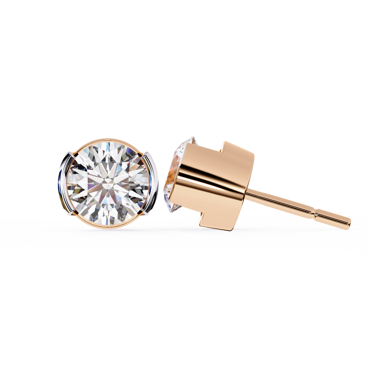 Lustre Bloom – Round Diamond Layered Halo Studs