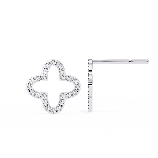 Stellar Arc – Round Diamond Petite Hoop Earrings