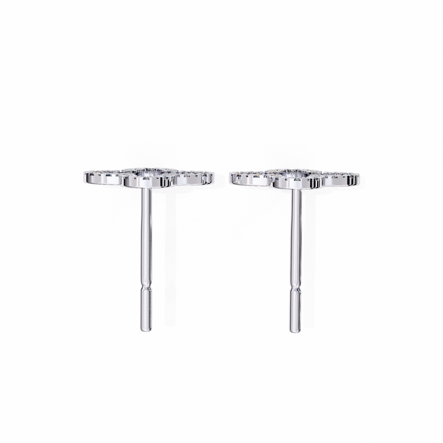 Stellar Arc – Round Diamond Petite Hoop Earrings