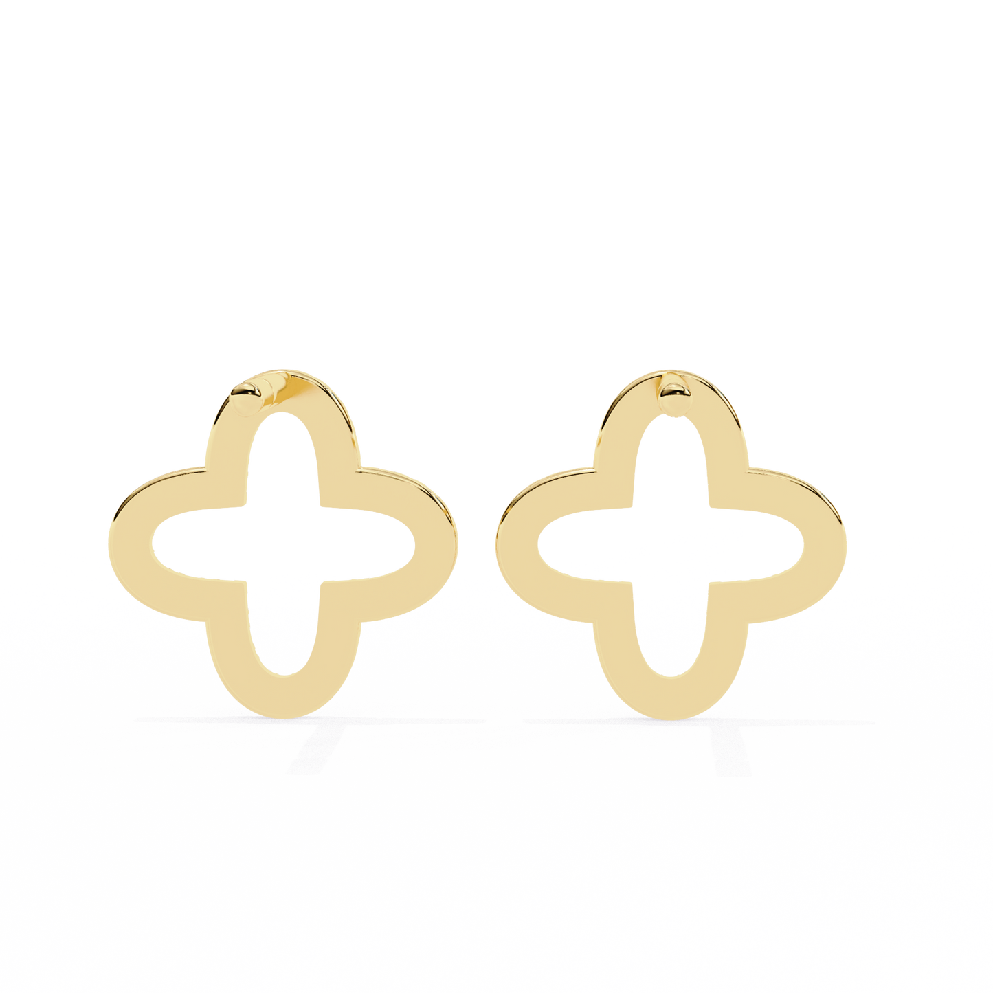 Stellar Arc – Round Diamond Petite Hoop Earrings