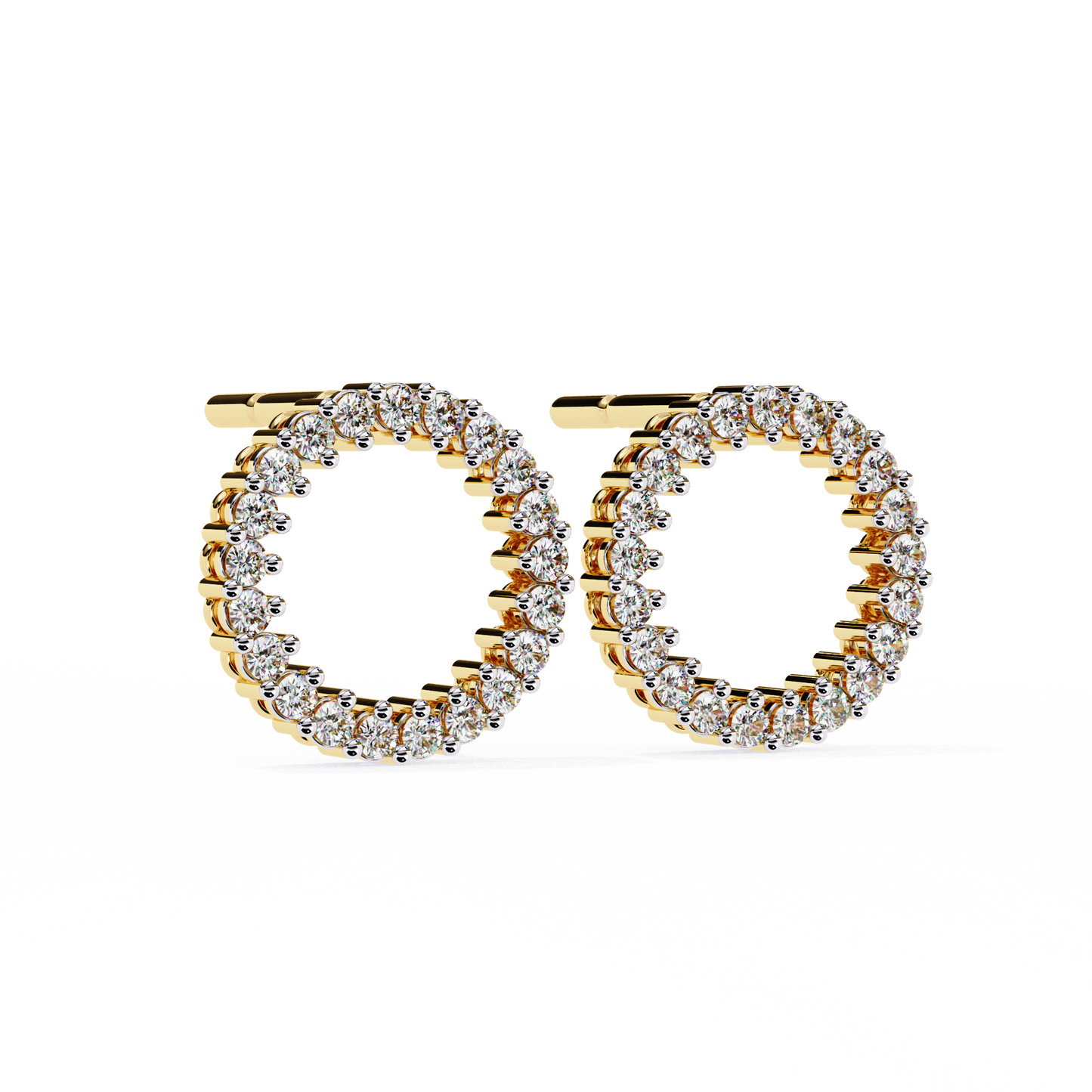 Glowline – Round Lab Diamond Mini Huggie Hoops