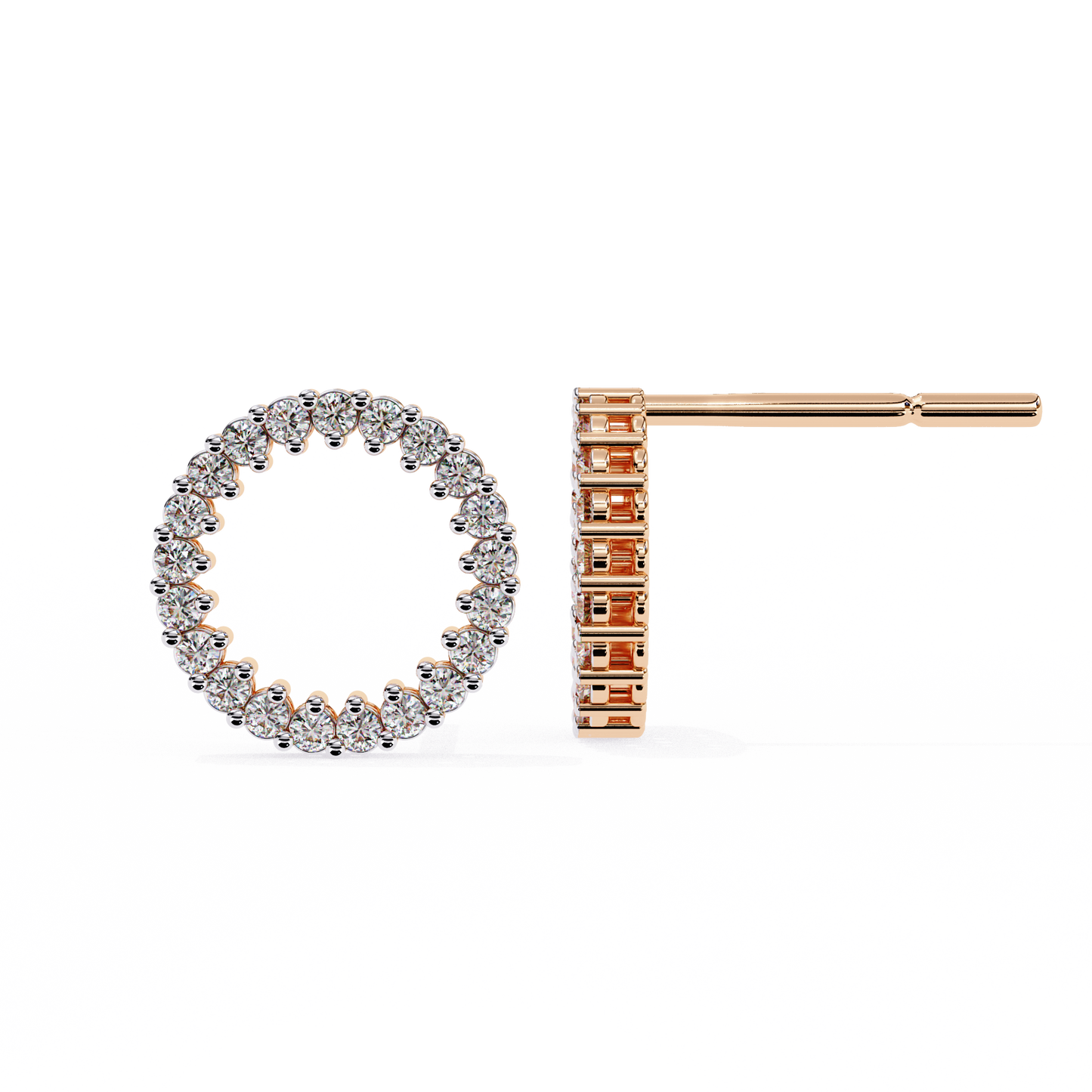Glowline – Round Lab Diamond Mini Huggie Hoops