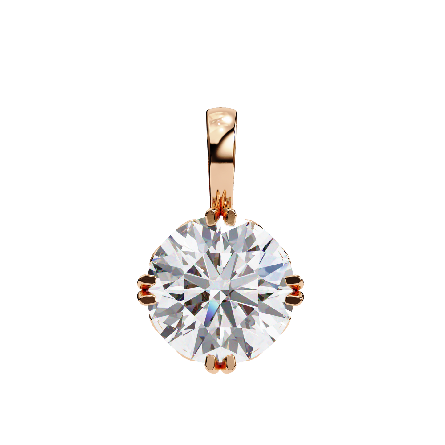 Halo Drop – Round Lab Diamond Framed Chain Pendant