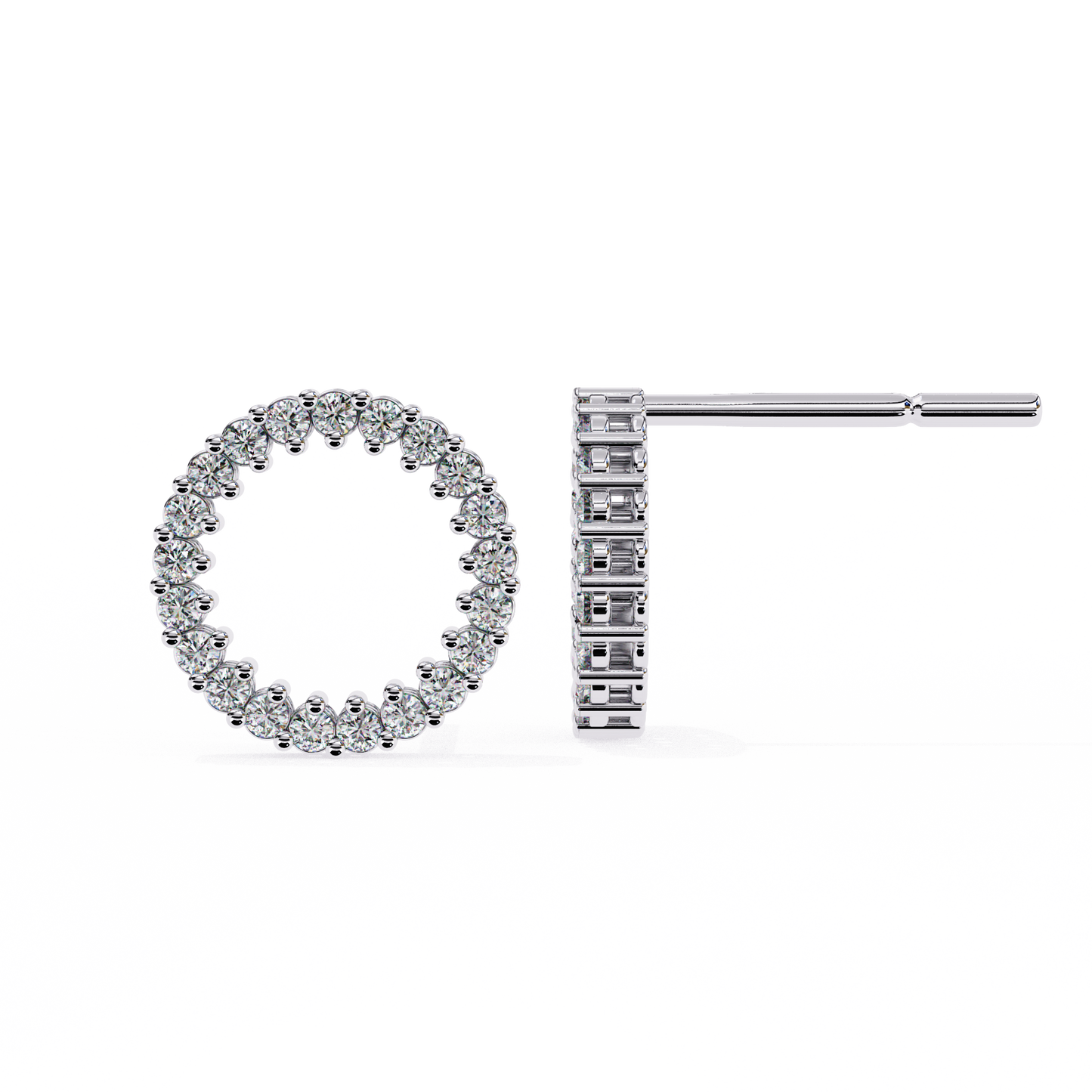 Glowline – Round Lab Diamond Mini Huggie Hoops