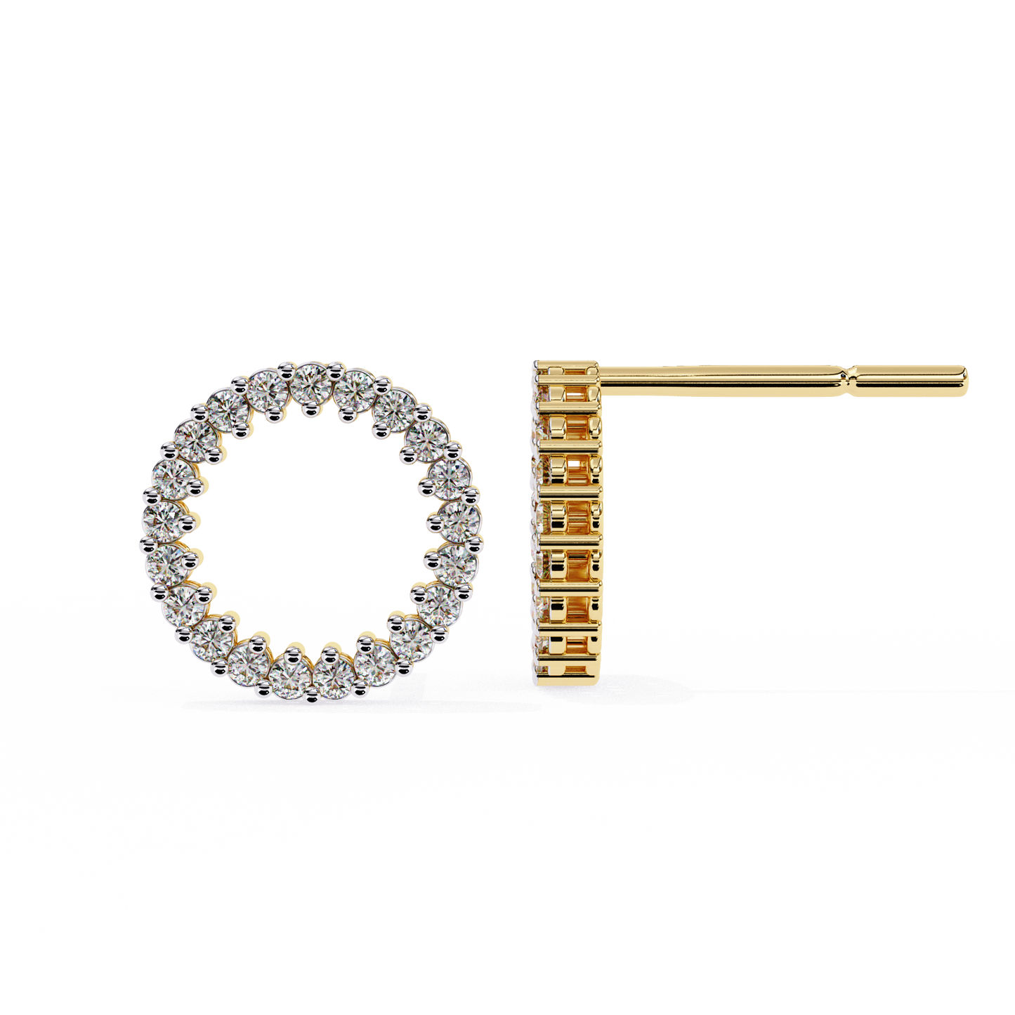 Glowline – Round Lab Diamond Mini Huggie Hoops
