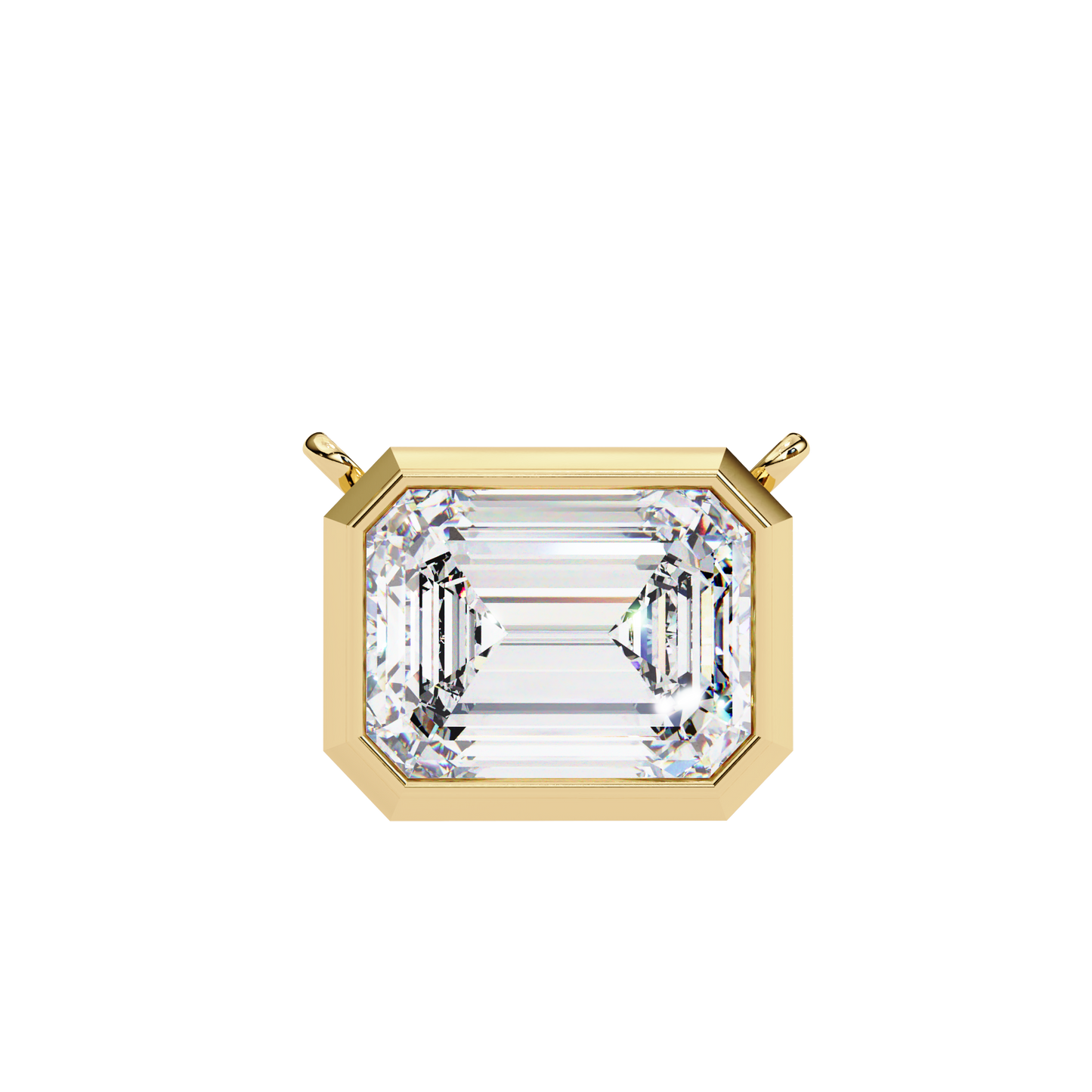 Emerald Whisper – Emerald Cut Lab Diamond Pendant Necklace