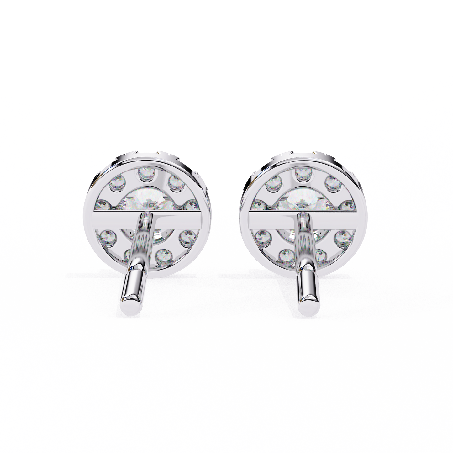 Halo Dash – Round Lab Diamond Bar Drop Earrings