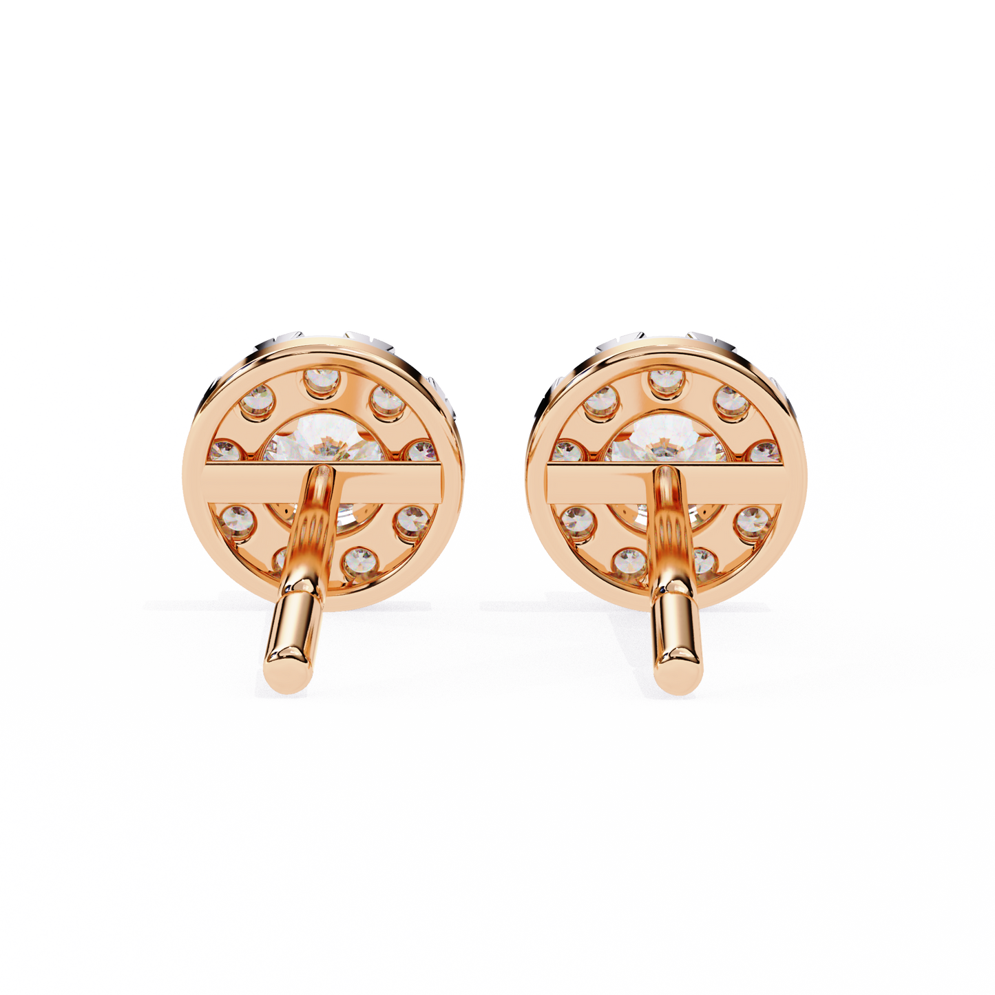 Halo Dash – Round Lab Diamond Bar Drop Earrings