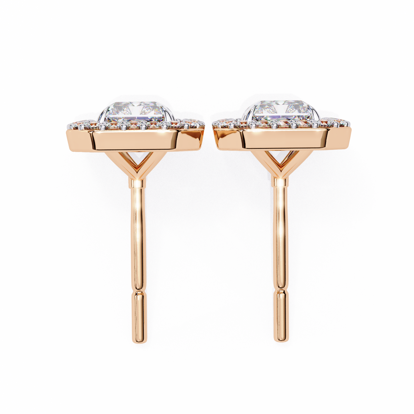 Empire Edge – Emerald Cut Lab Diamond Tapered Earrings
