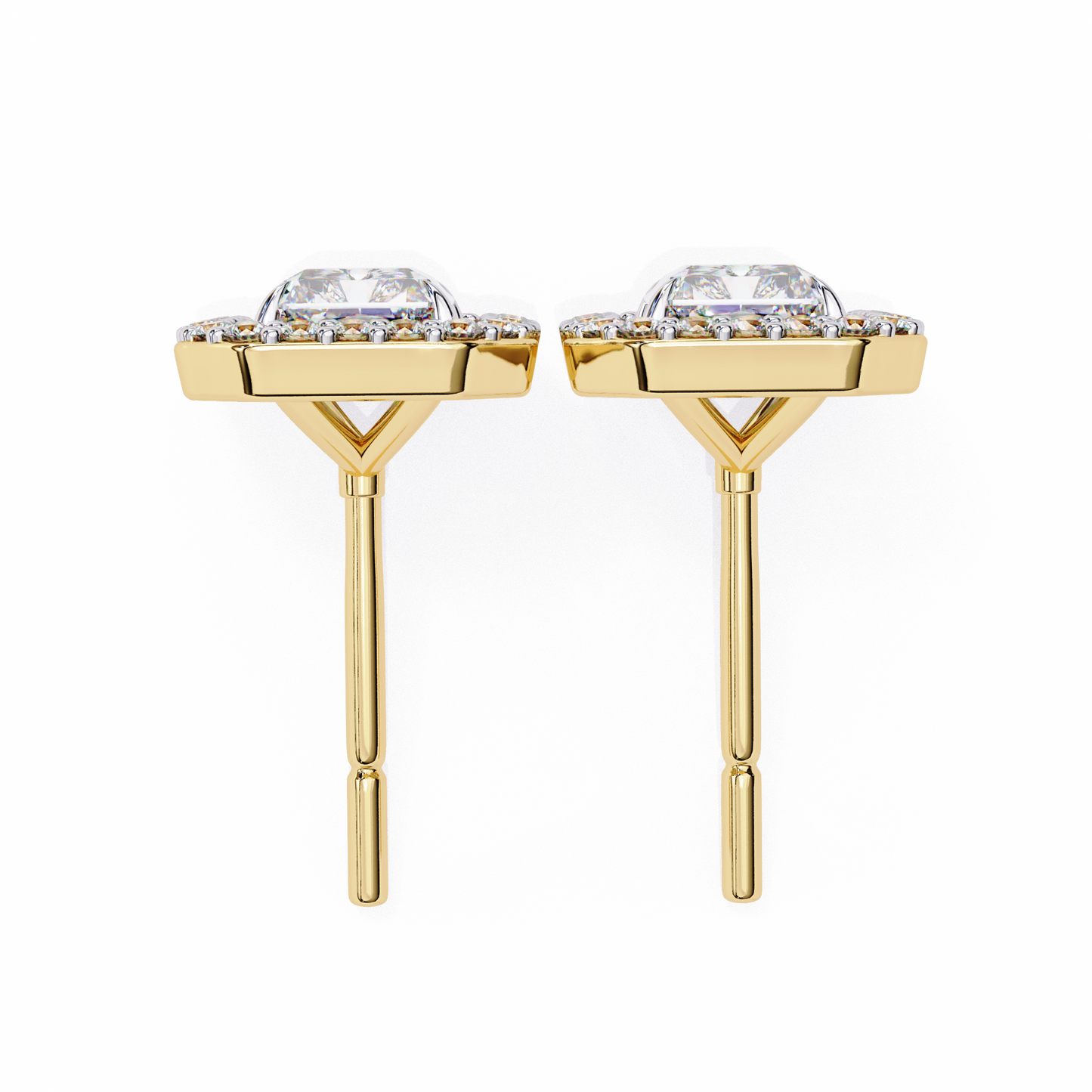 Empire Edge – Emerald Cut Lab Diamond Tapered Earrings