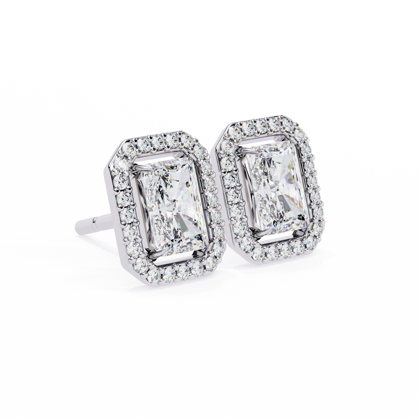 Empire Edge – Emerald Cut Lab Diamond Tapered Earrings