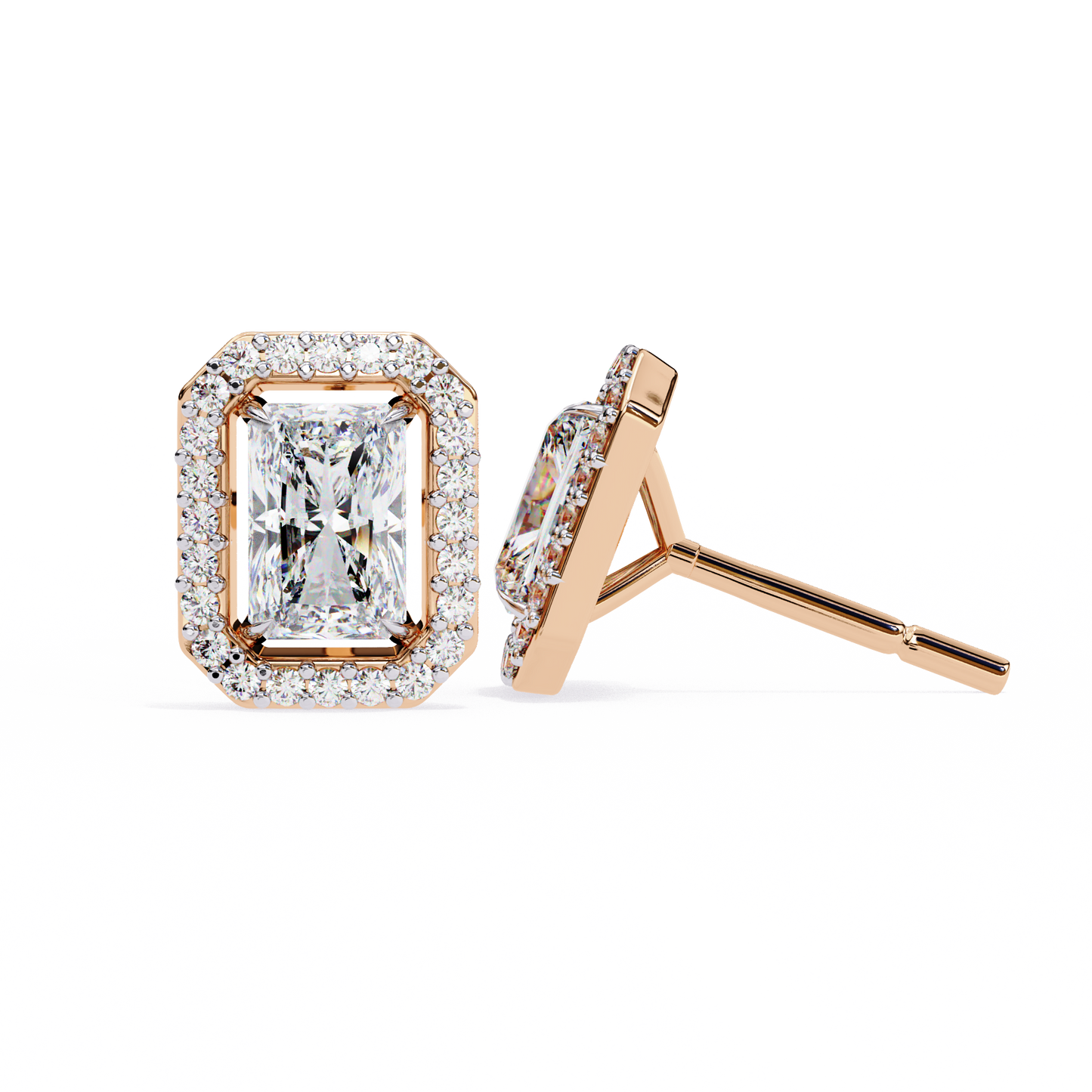 Empire Edge – Emerald Cut Lab Diamond Tapered Earrings