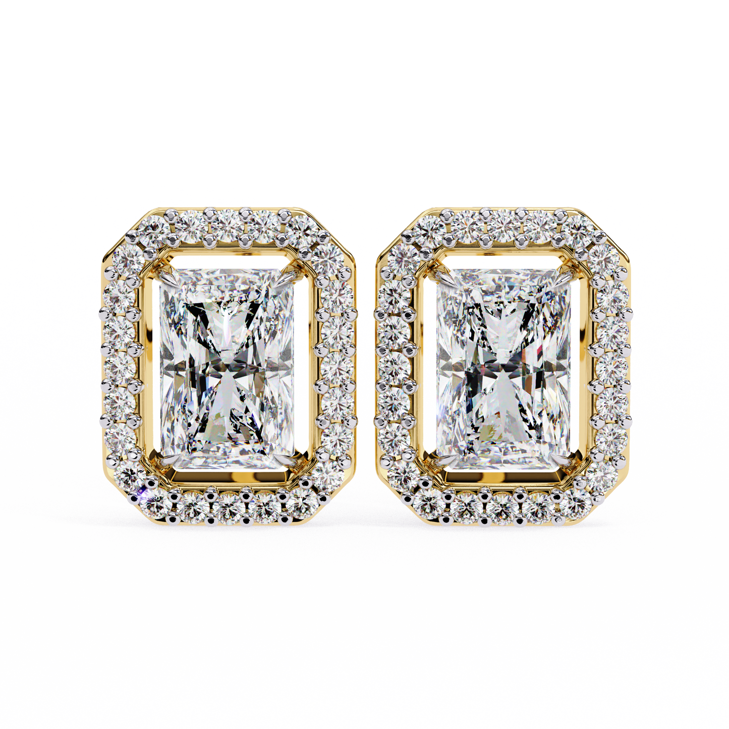 Empire Edge – Emerald Cut Lab Diamond Tapered Earrings