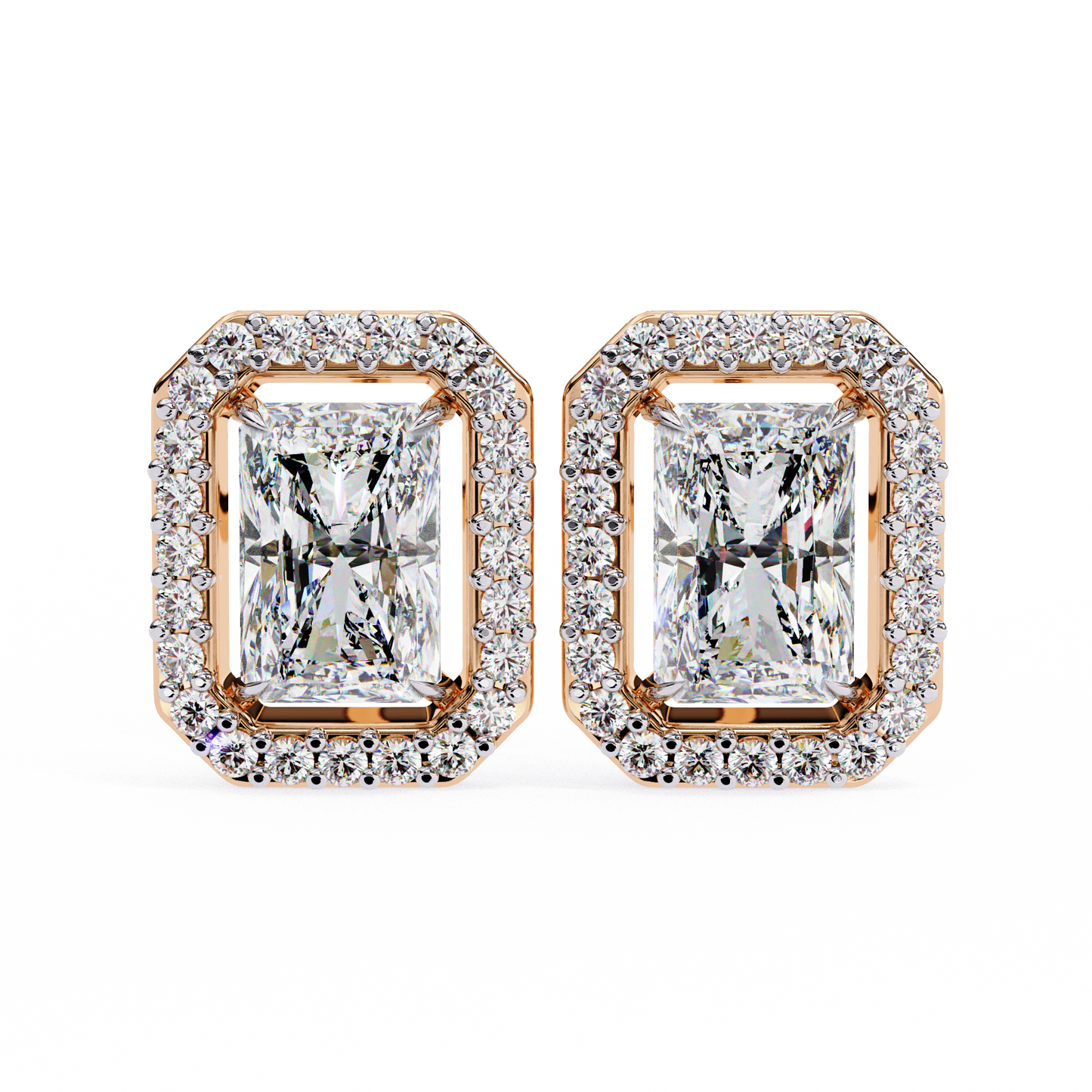 Empire Edge – Emerald Cut Lab Diamond Tapered Earrings