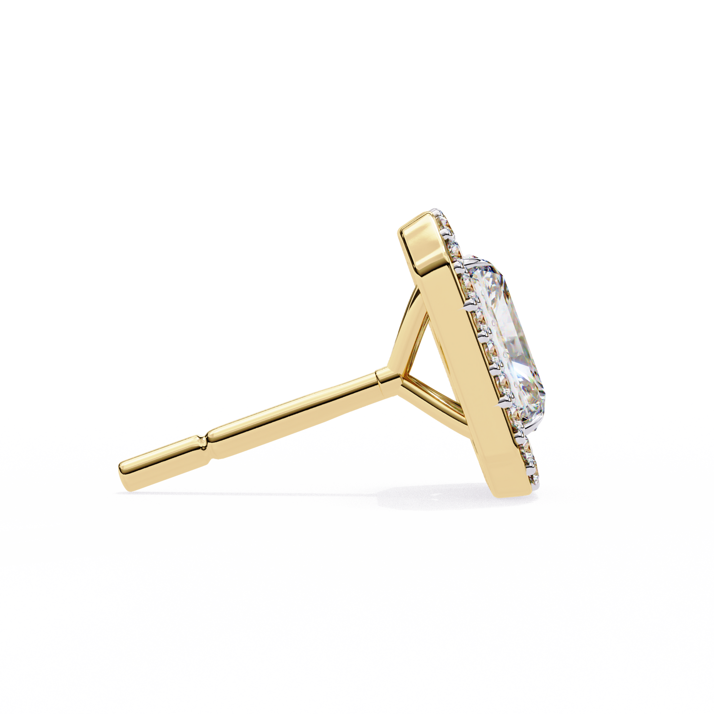 Empire Edge – Emerald Cut Lab Diamond Tapered Earrings