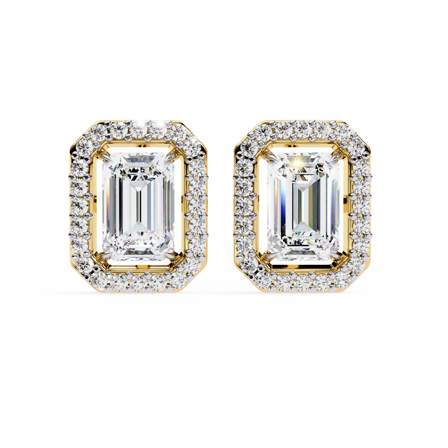 Radiant Flow – Radiant Cut Lab Diamond Cascading Earrings