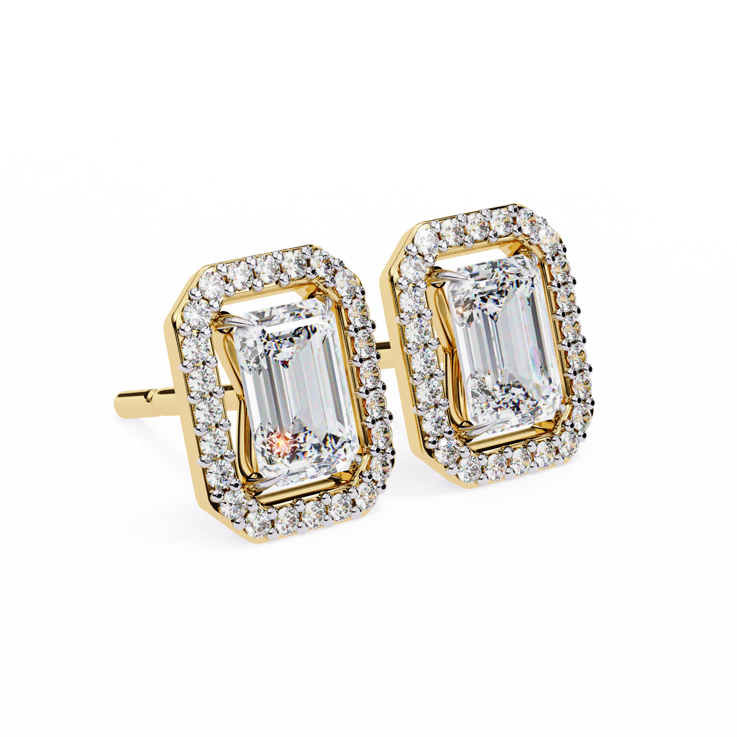 Radiant Flow – Radiant Cut Lab Diamond Cascading Earrings