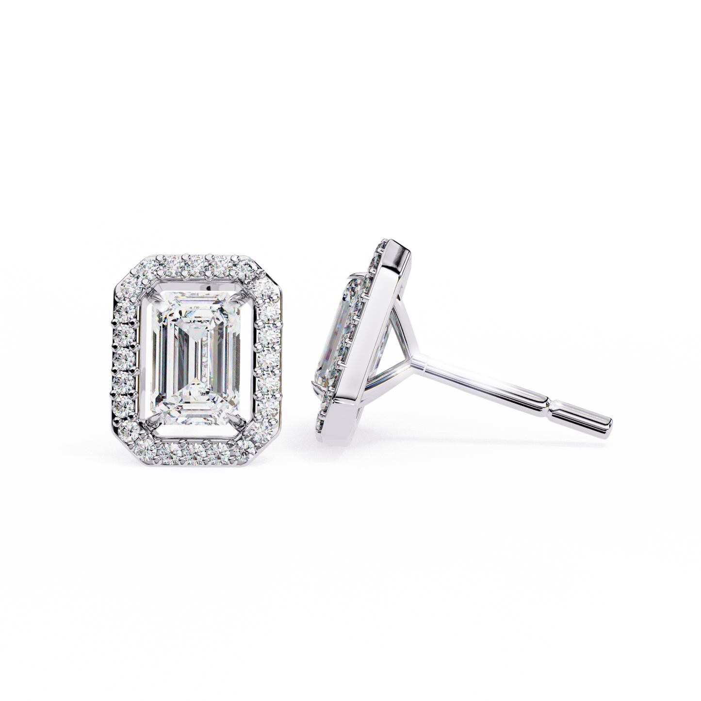 Radiant Flow – Radiant Cut Lab Diamond Cascading Earrings